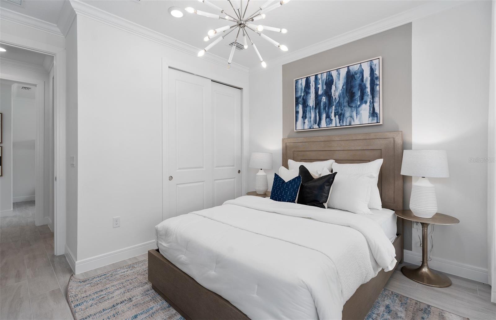 Model Home Design Only. Pictures and furnishings are for illustrative purposes only. Elevations, colors and options may vary. Furniture is for model home staging only.