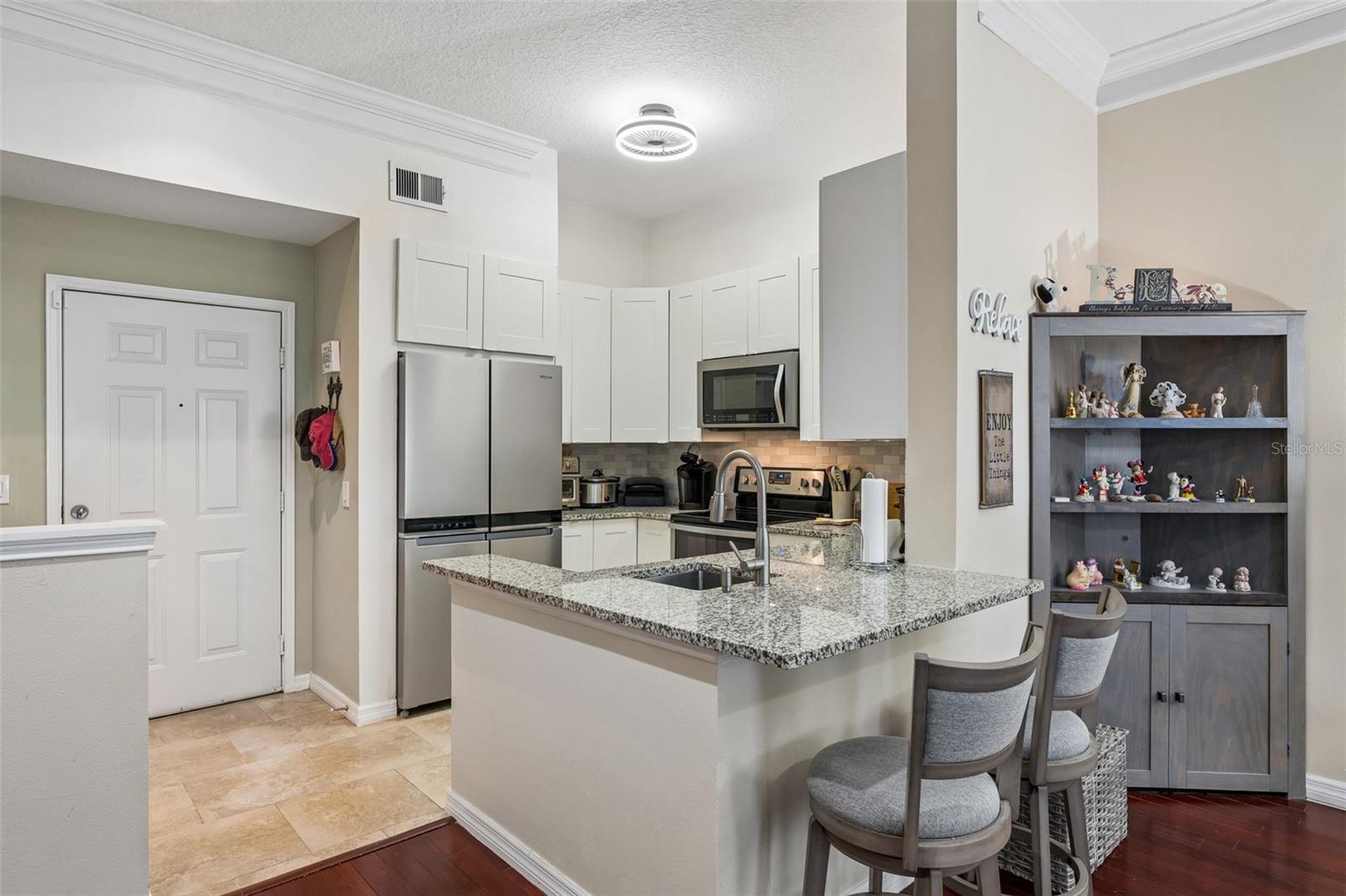Foyer and kitchen