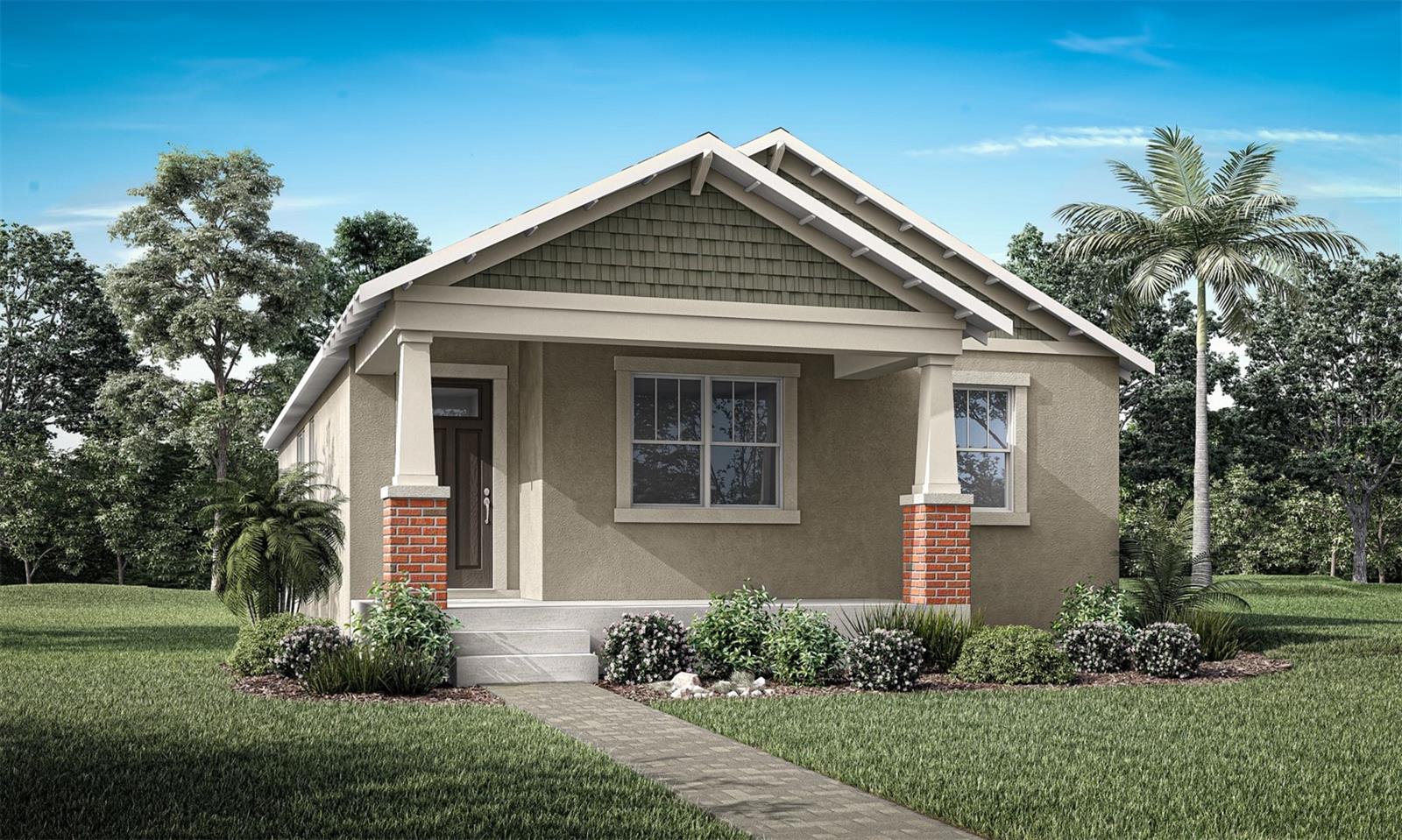 Rainwood - Alafia Floorplan - Craftsman Elevation - Architect's Rendering Rainwood - Alafia Floorplan - Craftsman Elevation - Architect's Rendering