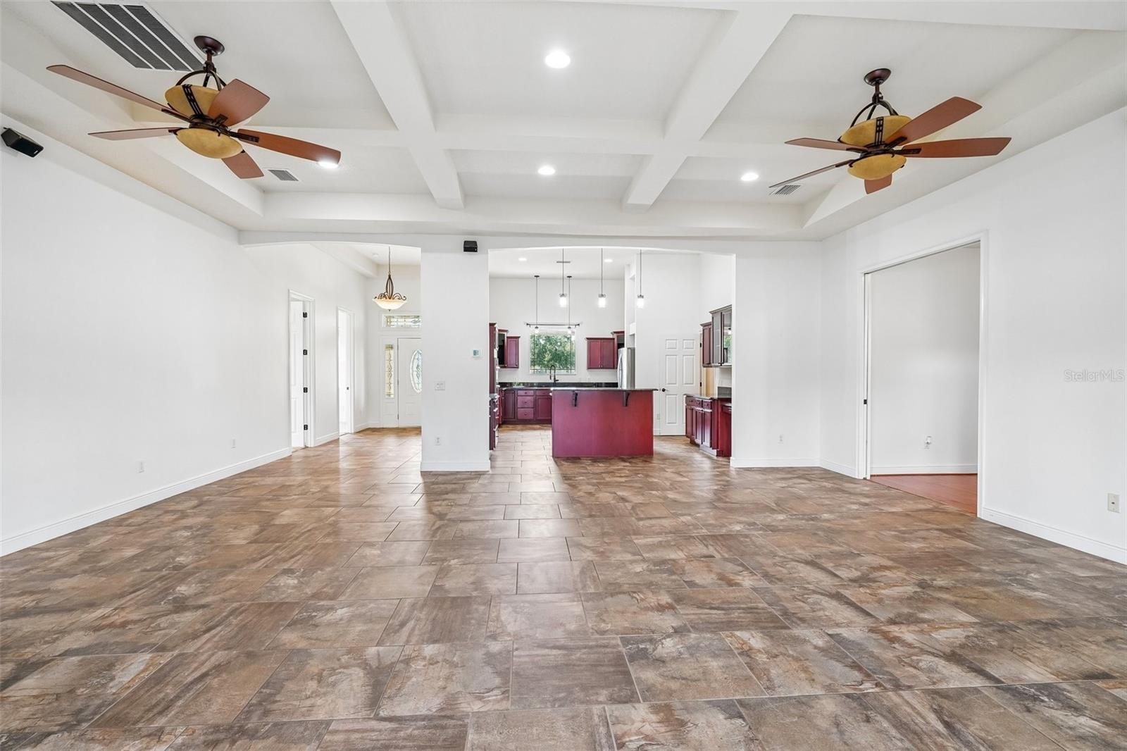 Family/Dining Combo looking into kitchen