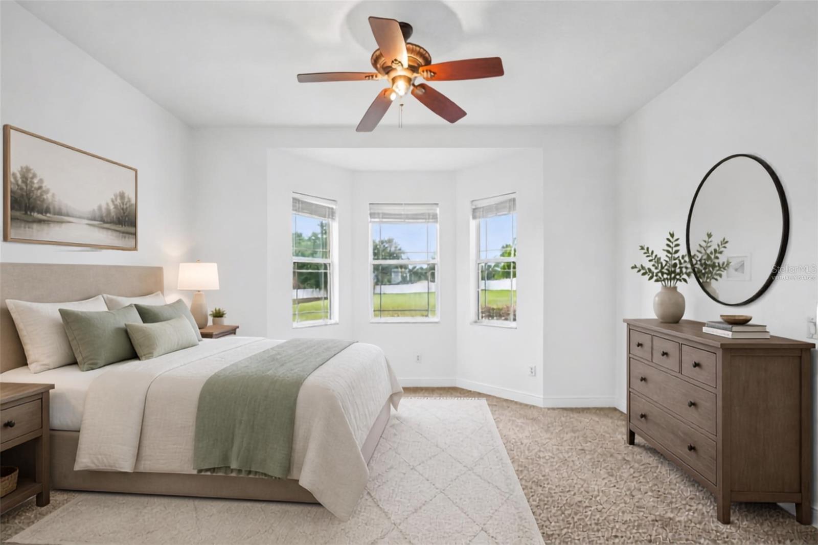 Virtually staged 4th Beddroom as Guest room set up