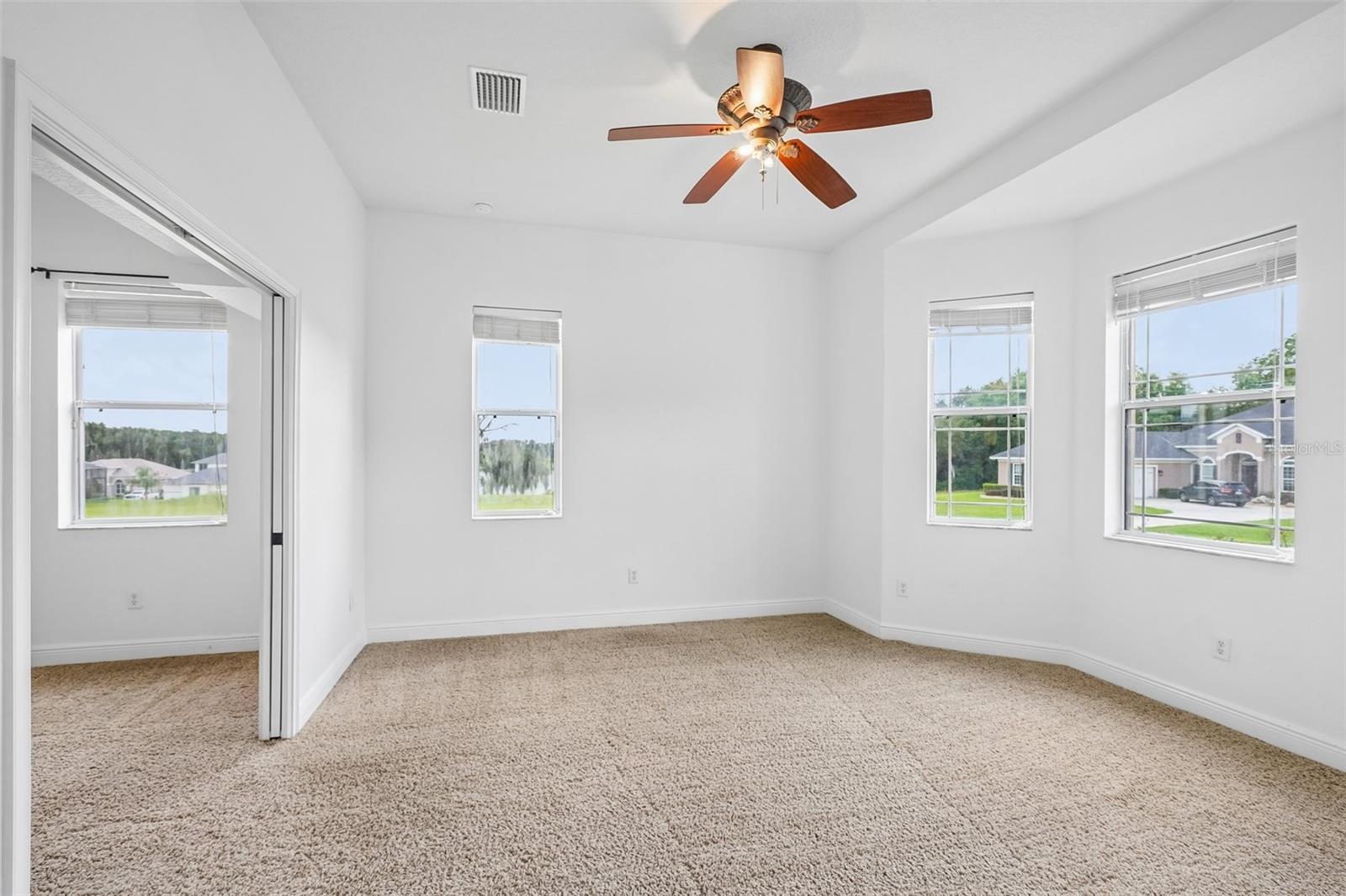 4th bedroom with pocket door open