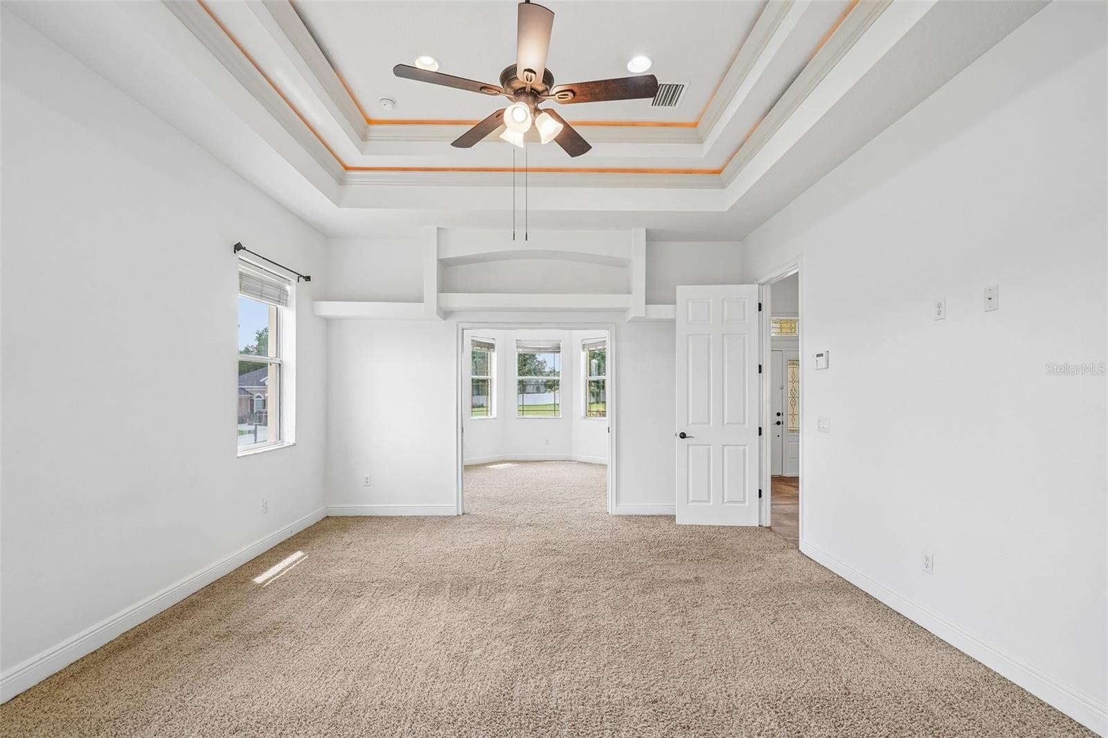Master Bedroom with pocket door open