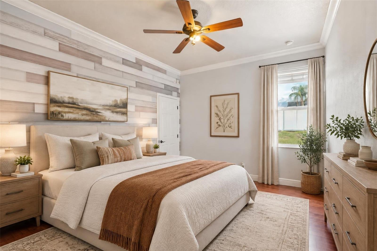 Virtually Staged 2nd Bedroom