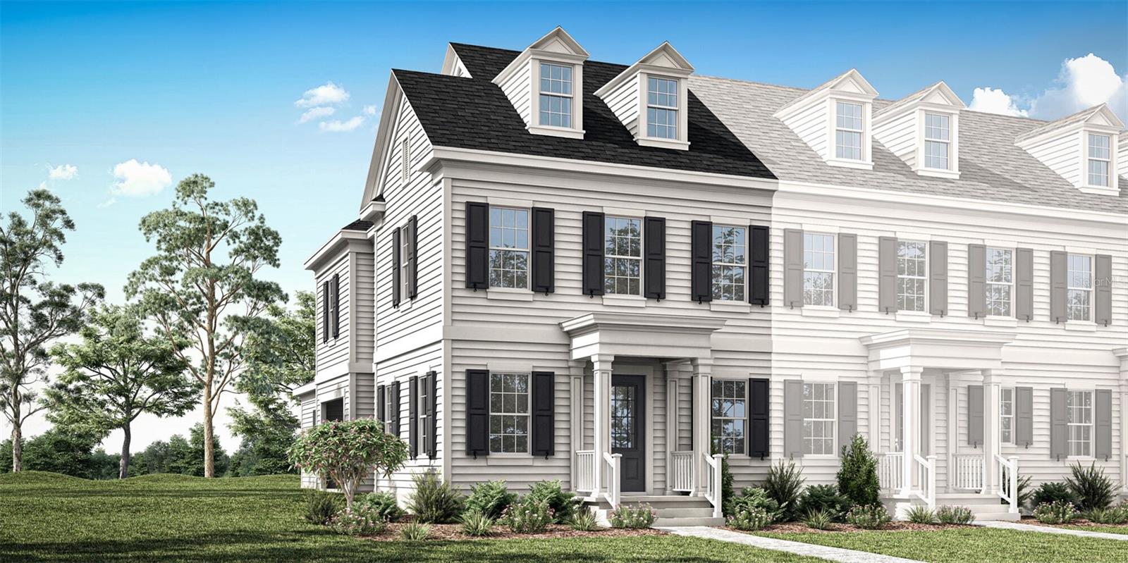 Island Village at Celebration - Anastasia Floorplan - Colonial Elevation - Architect's Rendering Island Village at Celebration - Anastasia Floorplan - Colonial Elevation - Architect's Rendering