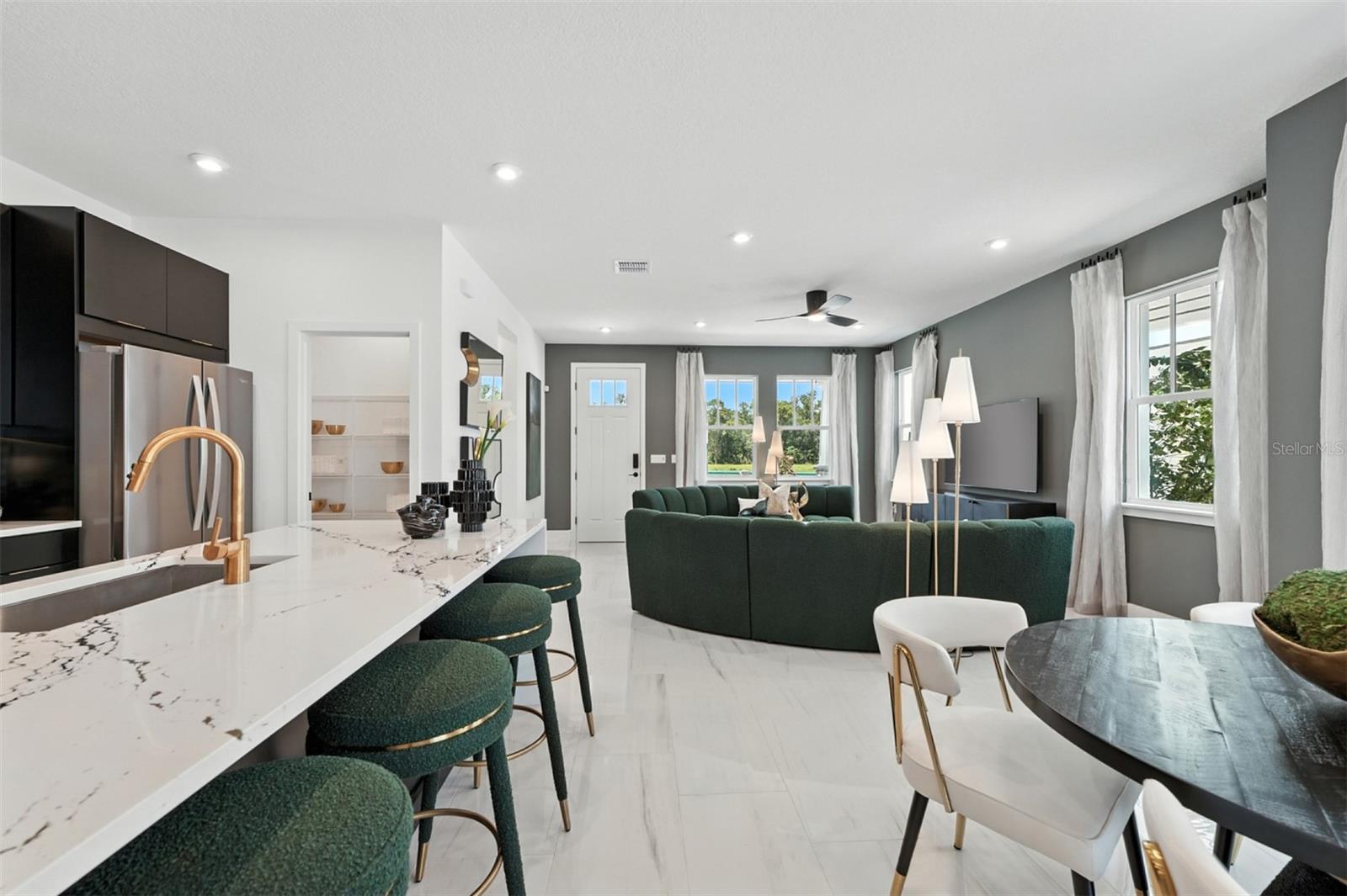 Island Village Anastasia Model Dining Room, Kitchen and Great Room
