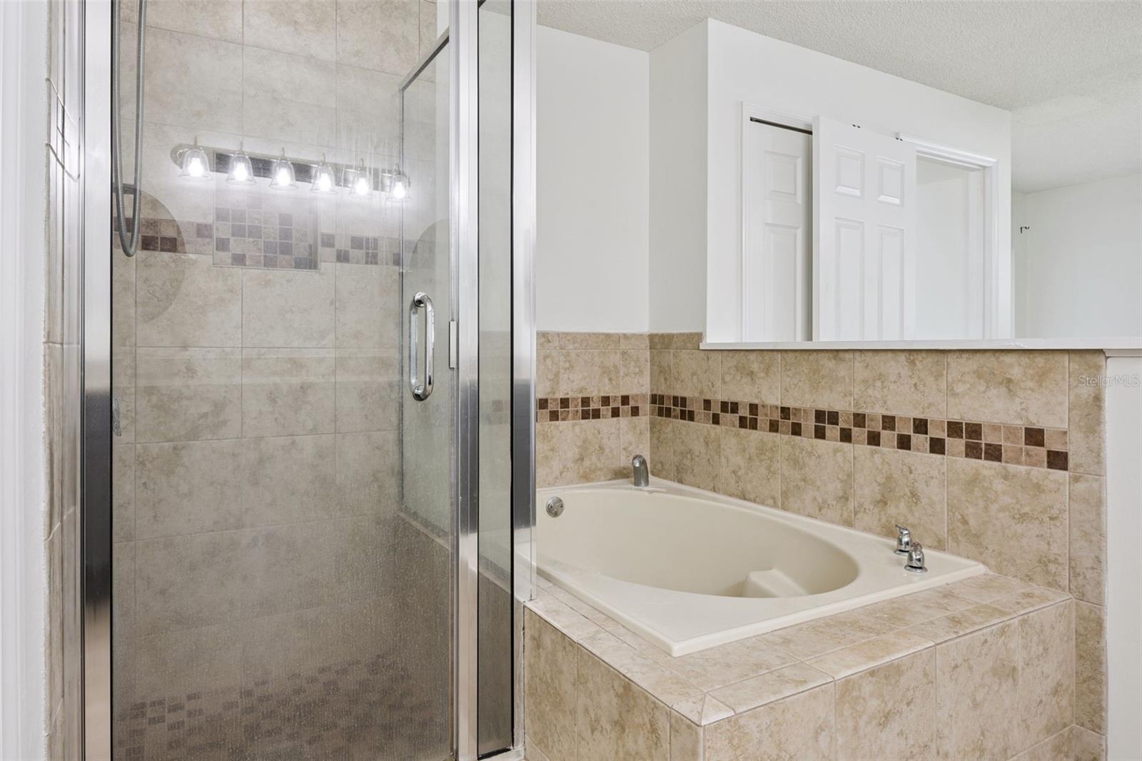 Primary bedroom shower/garden tub