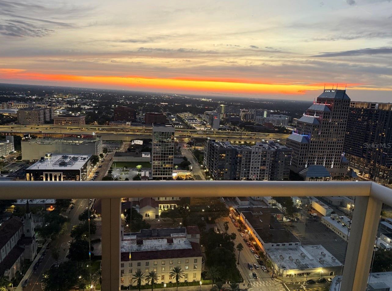 Sunset view from balcony