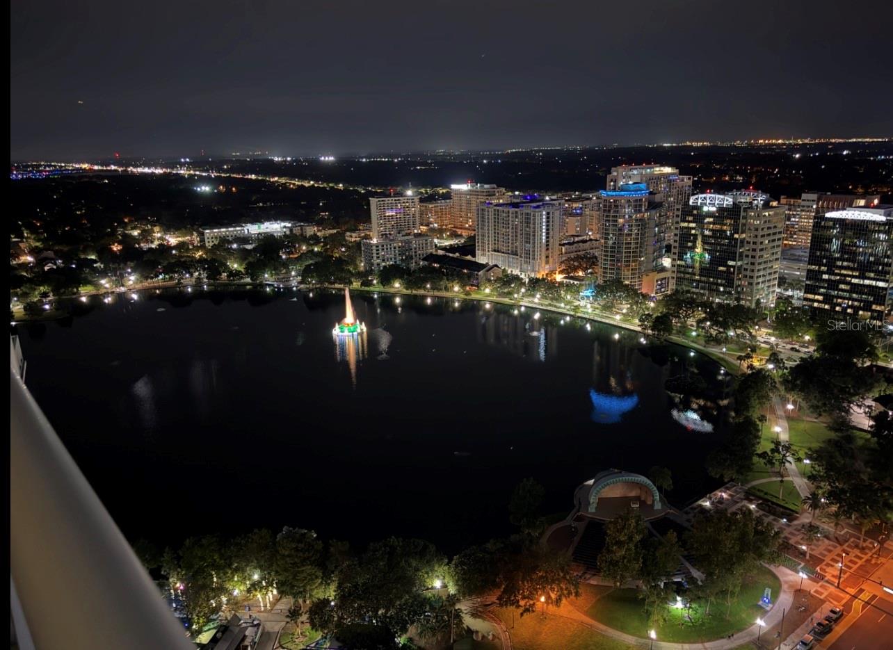 Night view from balcony
