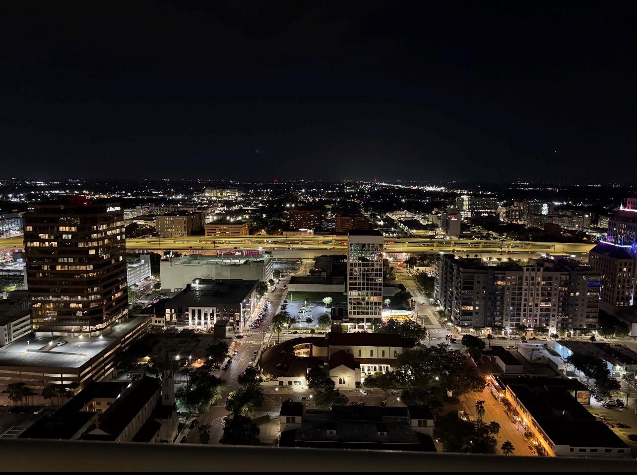 Night view from balcony