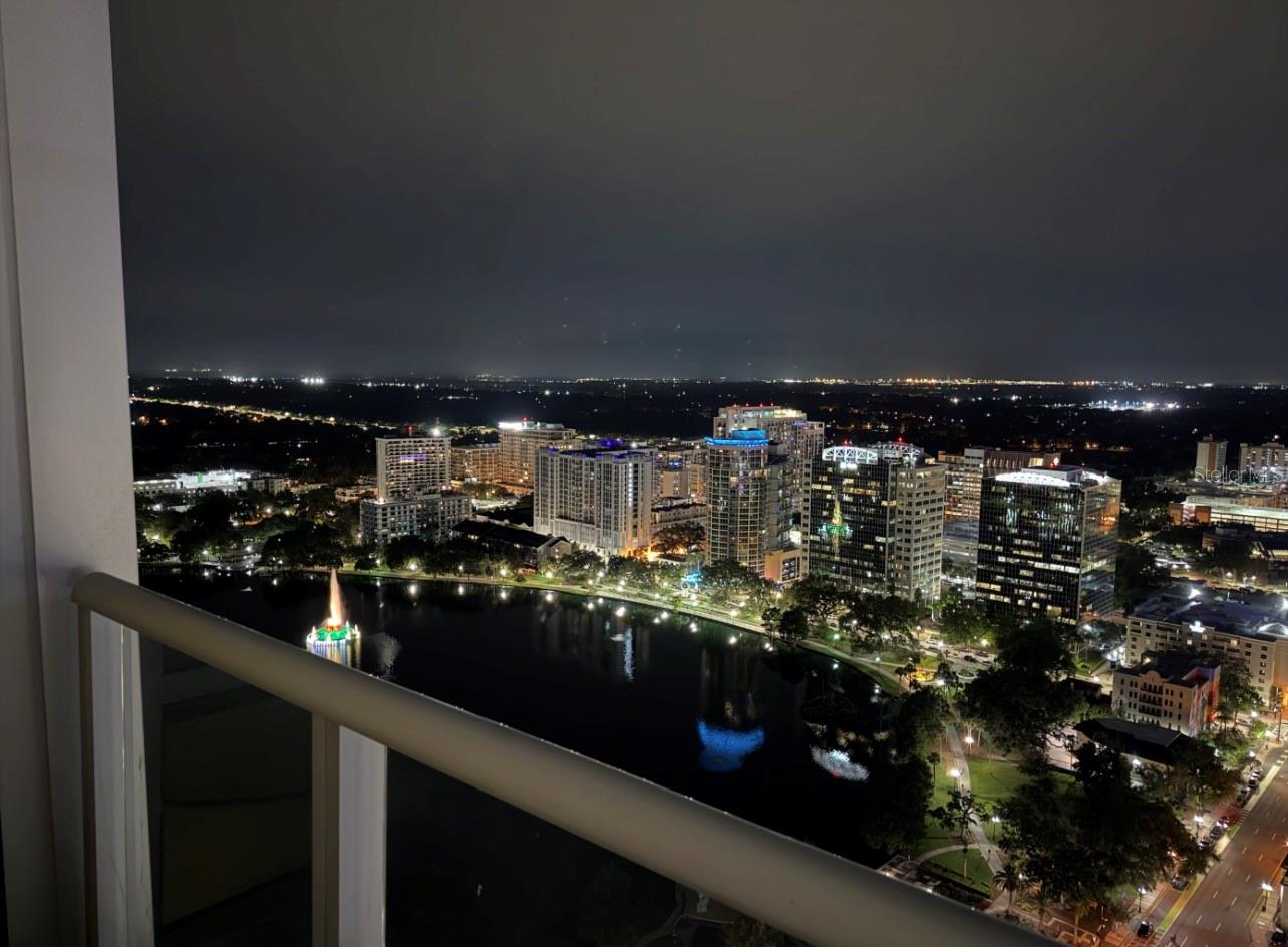 Night view from balcony