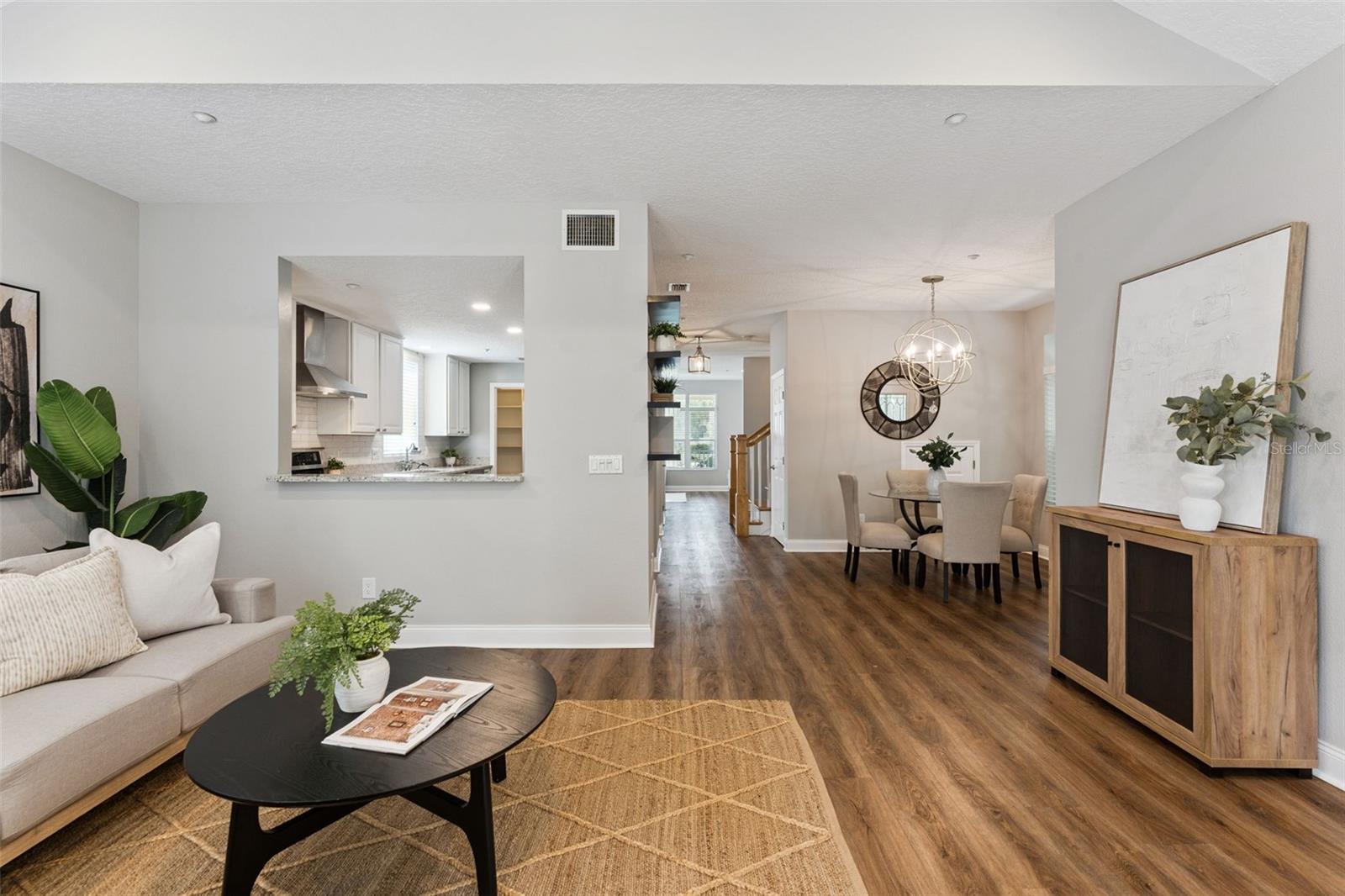 Open living and dining and a kitchen that keeps you connected.