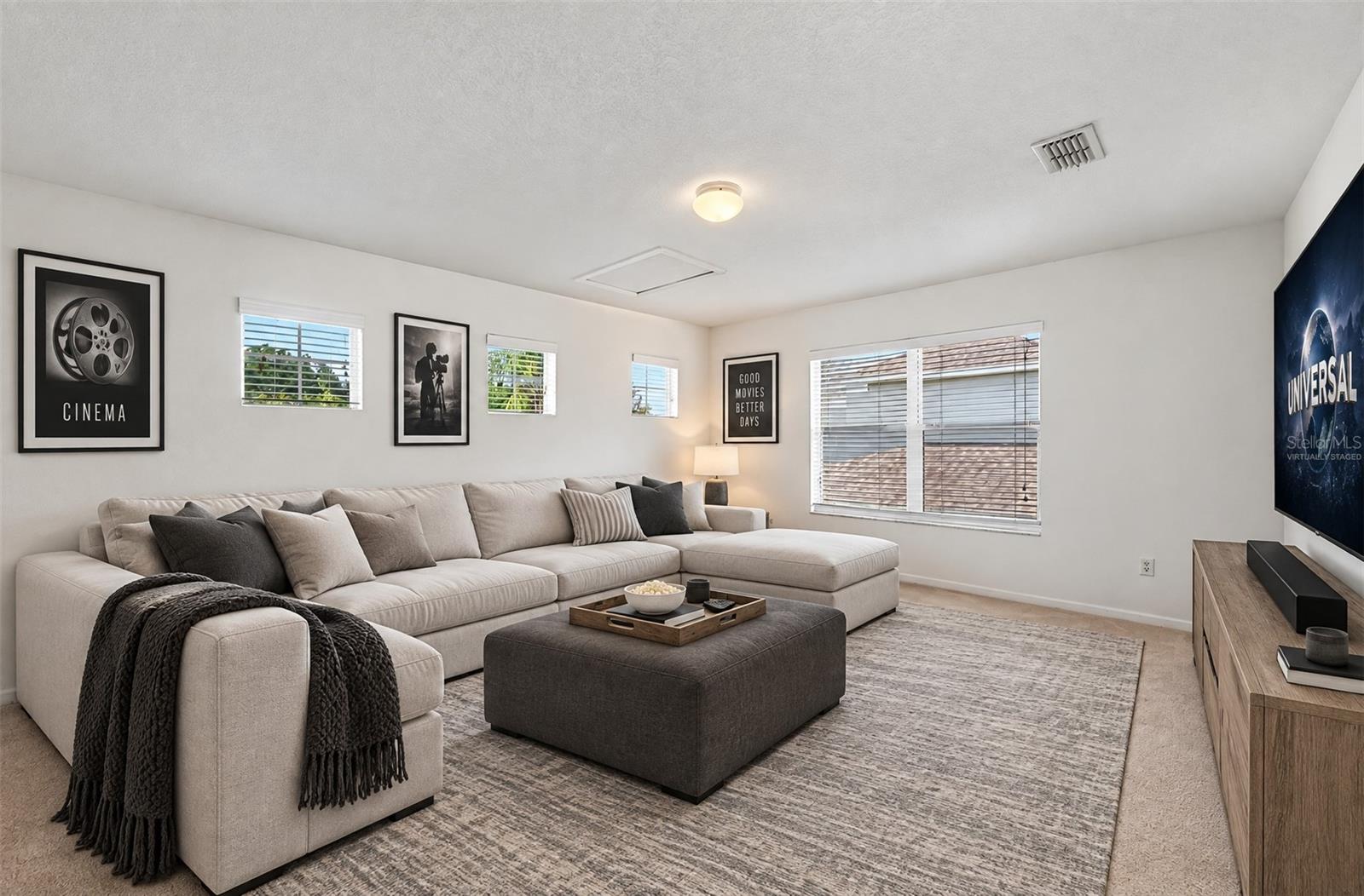 Upstairs, the bonus room delivers valuable flexibility and can easily serve as a MEDIA ROOM, second living area, HOME OFFICE, guest space or 4TH BEDROOM. Virtually Staged.