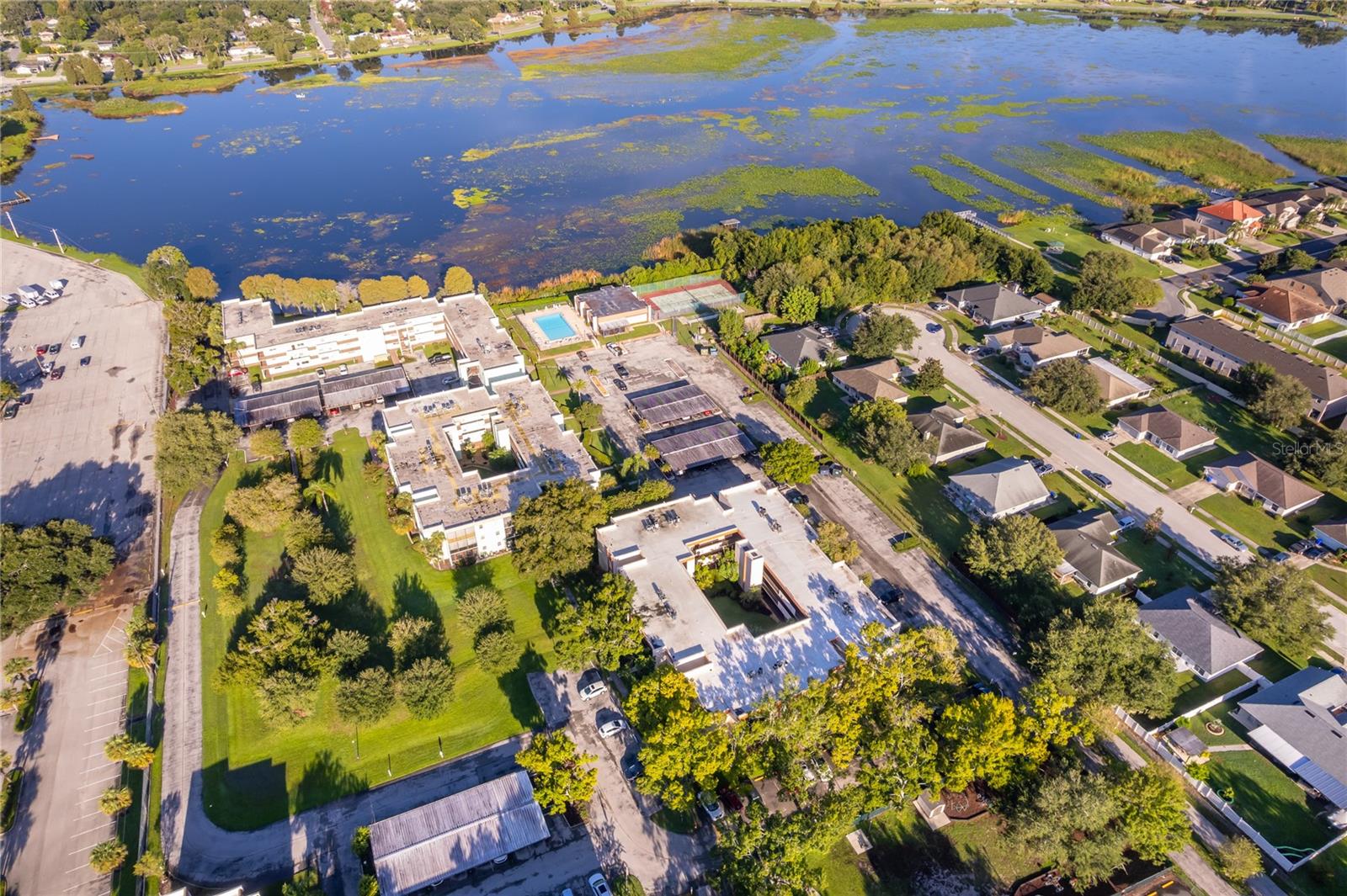 Aerial View of Community and Lake