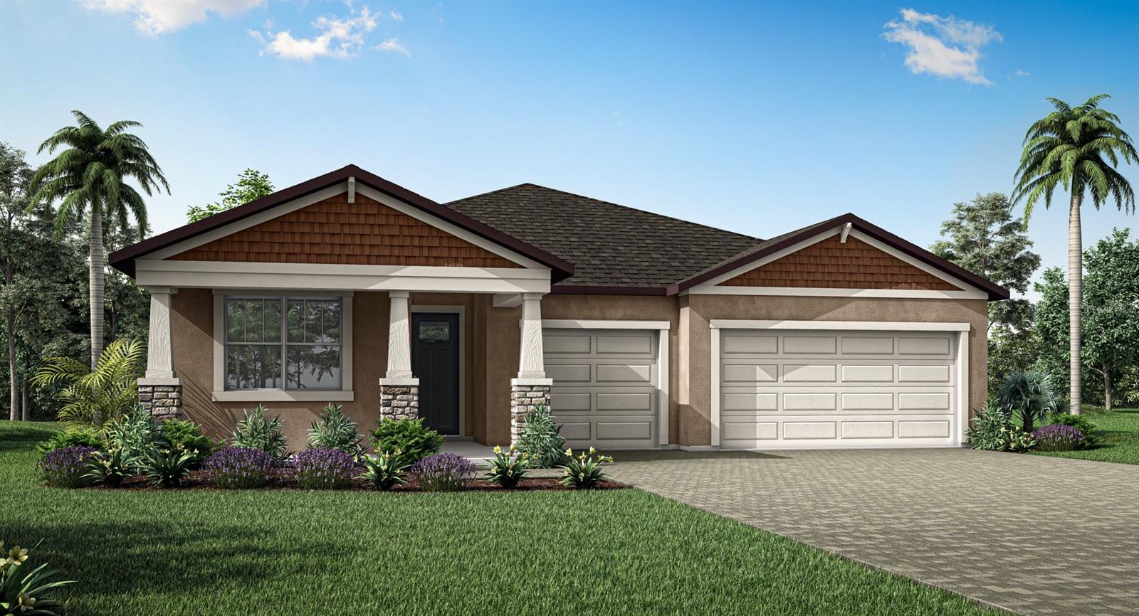 Waterbrooke - Glacier Bay Floorplan - Craftsman Elevation - Architect's Rendering Waterbrooke - Glacier Bay Floorplan - Craftsman Elevation - Architect's Rendering
