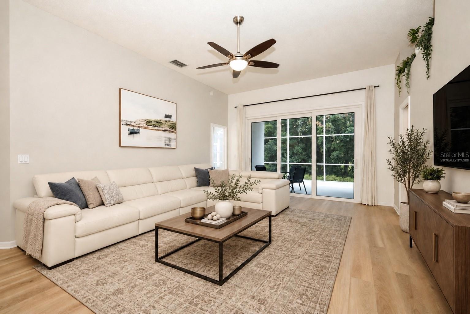 Family Room Virtually Staged