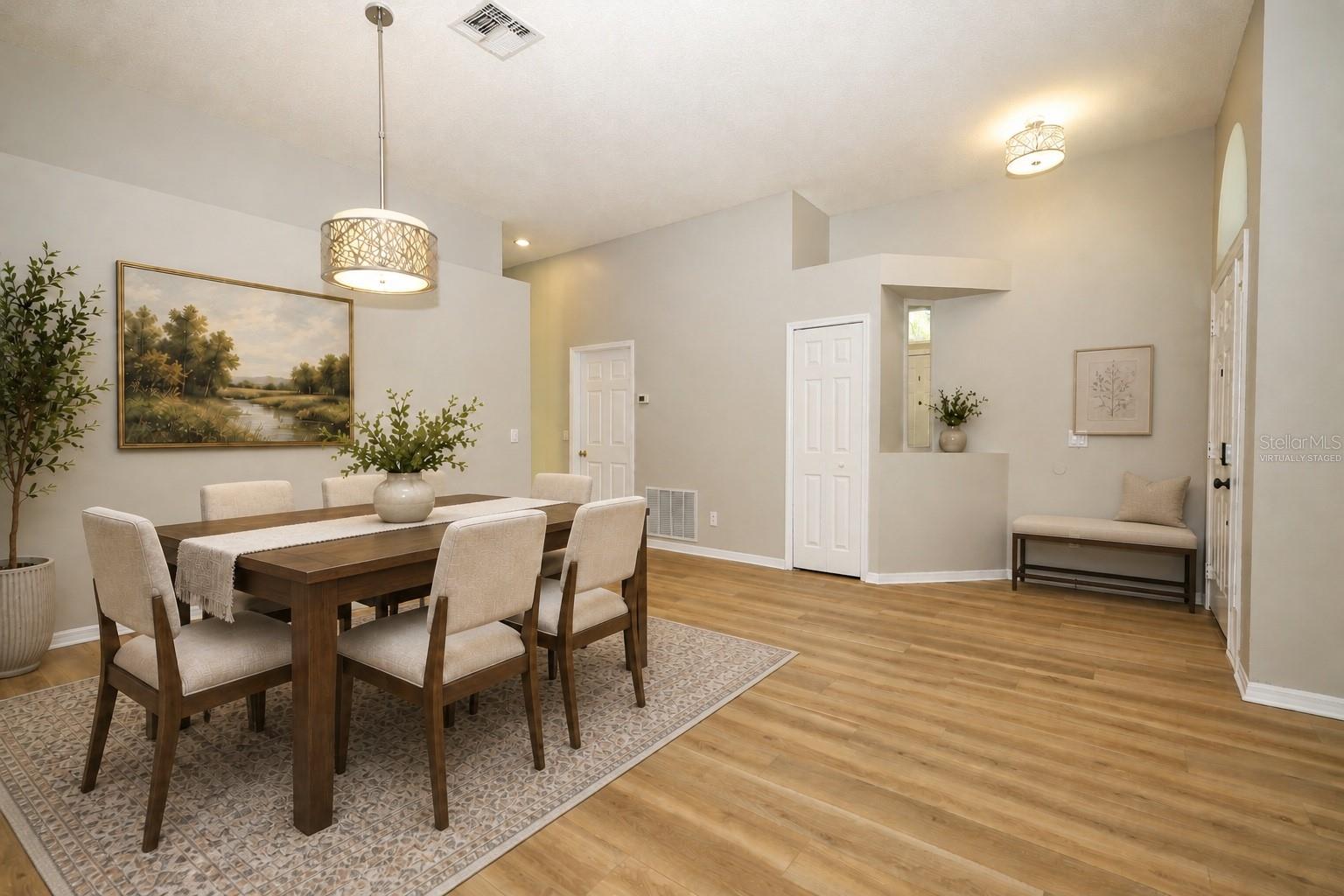 Dining Room & Foyer Virtually Staged