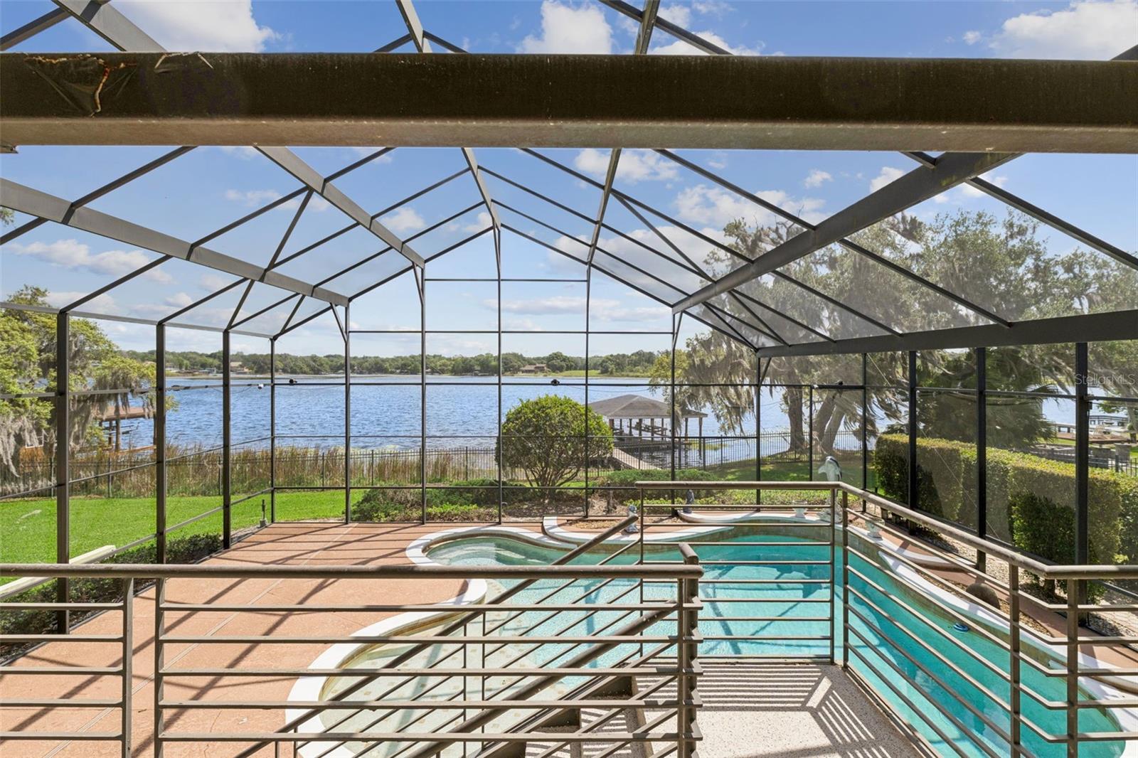 Pool overlooking the lake Pool overlooking the lake