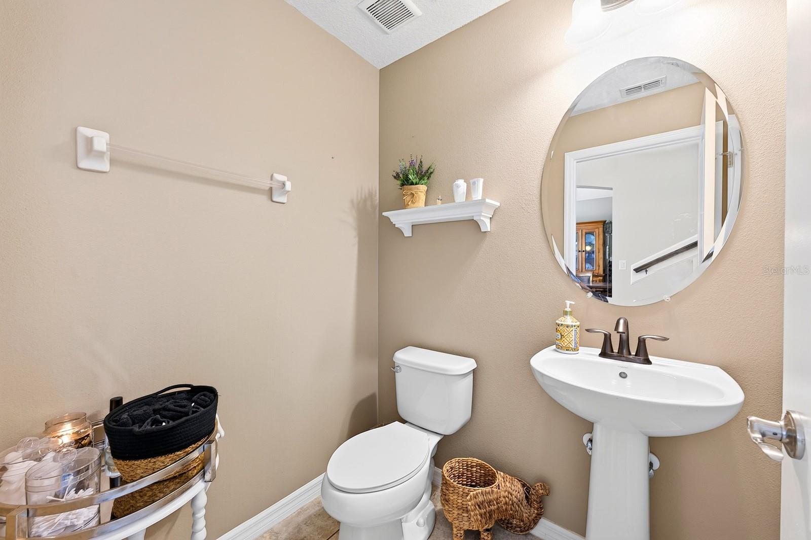 Convenient main floor half bath.