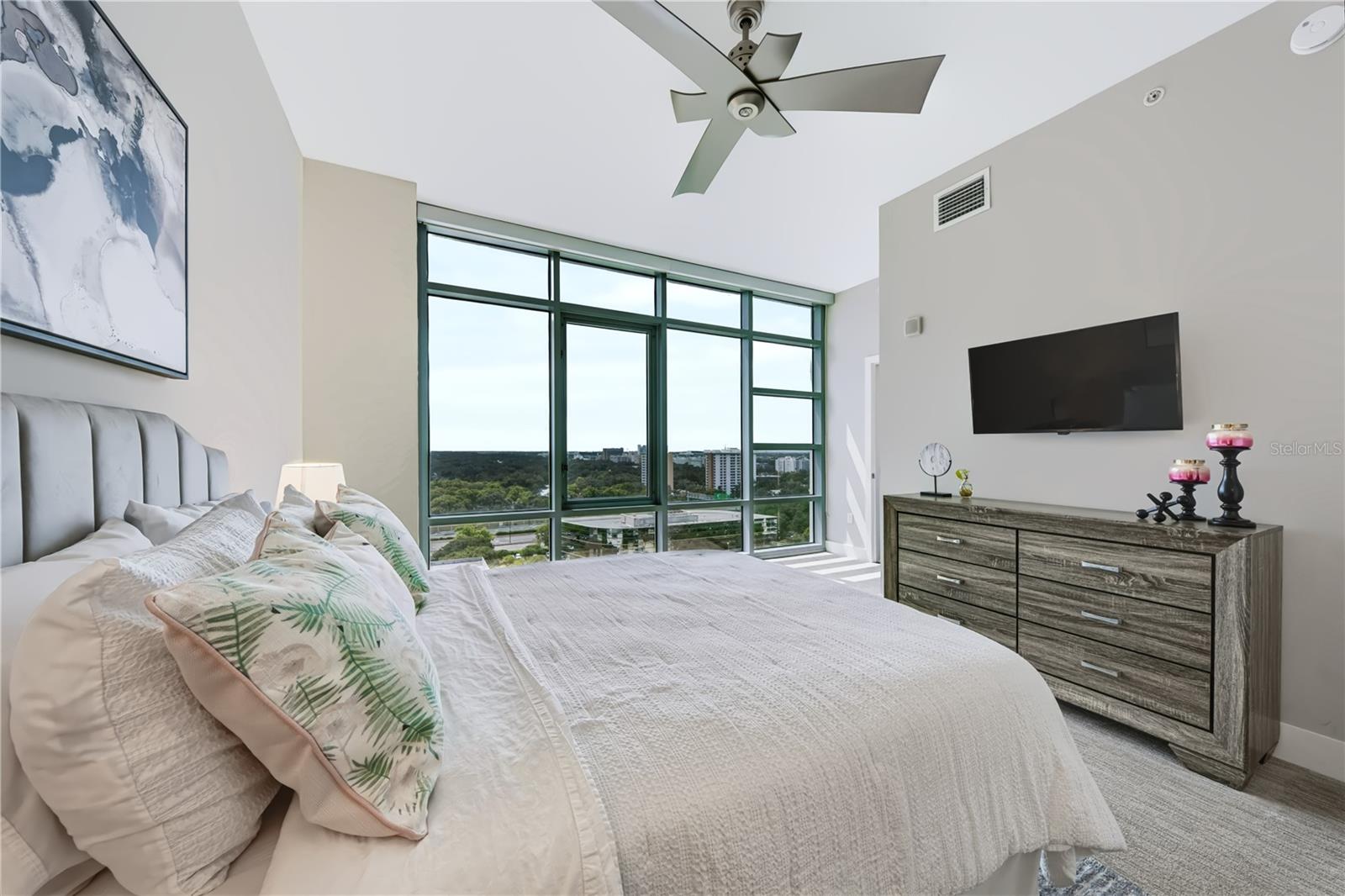 2nd Bedroom and south facing view.