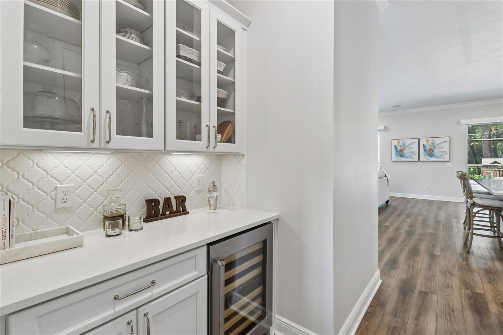 Butlers pantry off of the kitchen