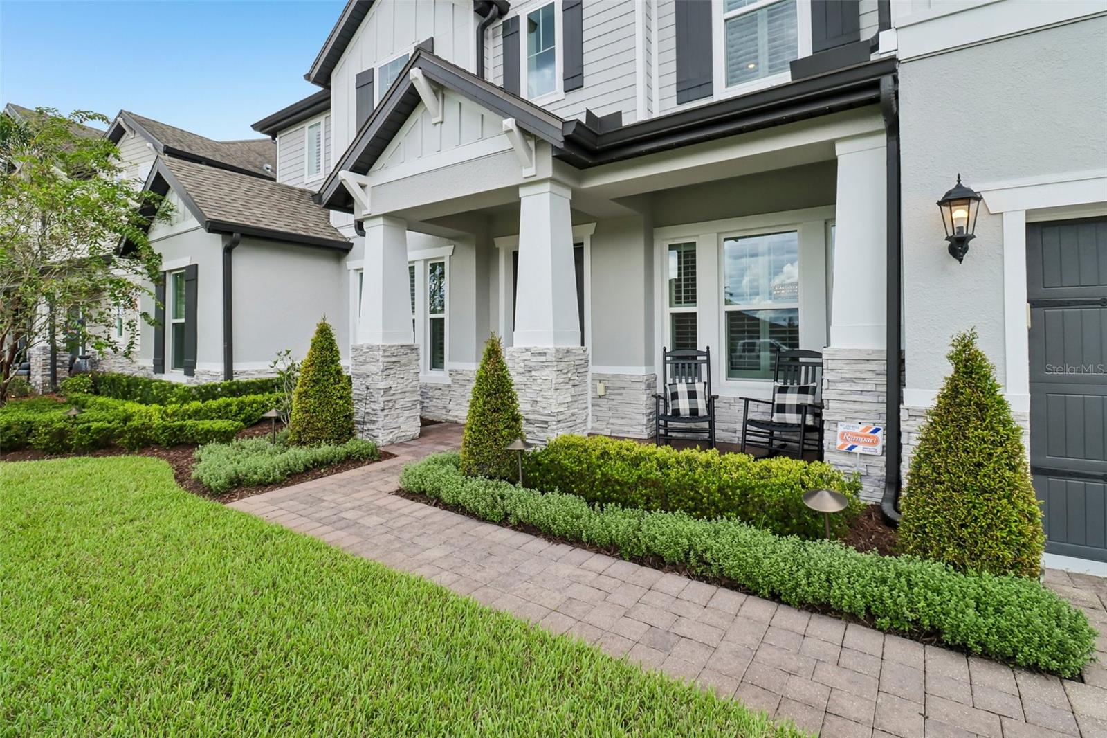 Lovely landscaping & front facade