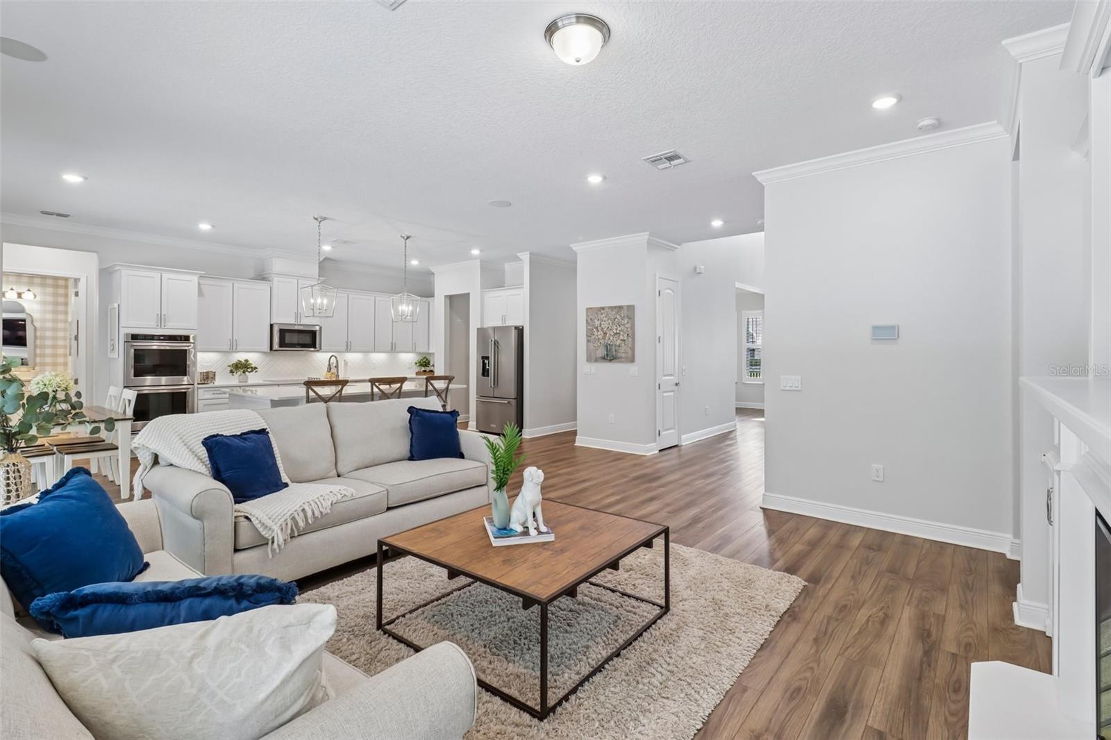 Open & bright living room, open to the kitchen, perfect for entertaining!