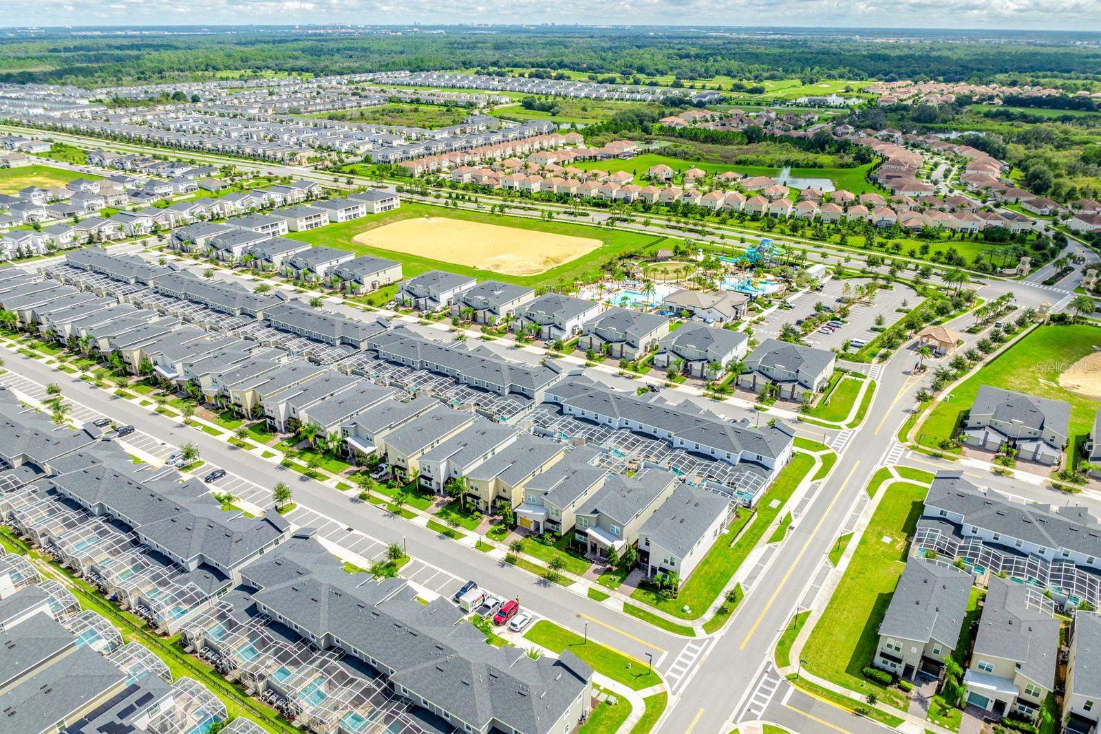 Aerial view of the community