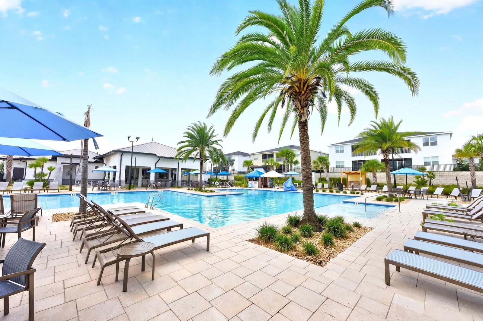 The resort-style pool