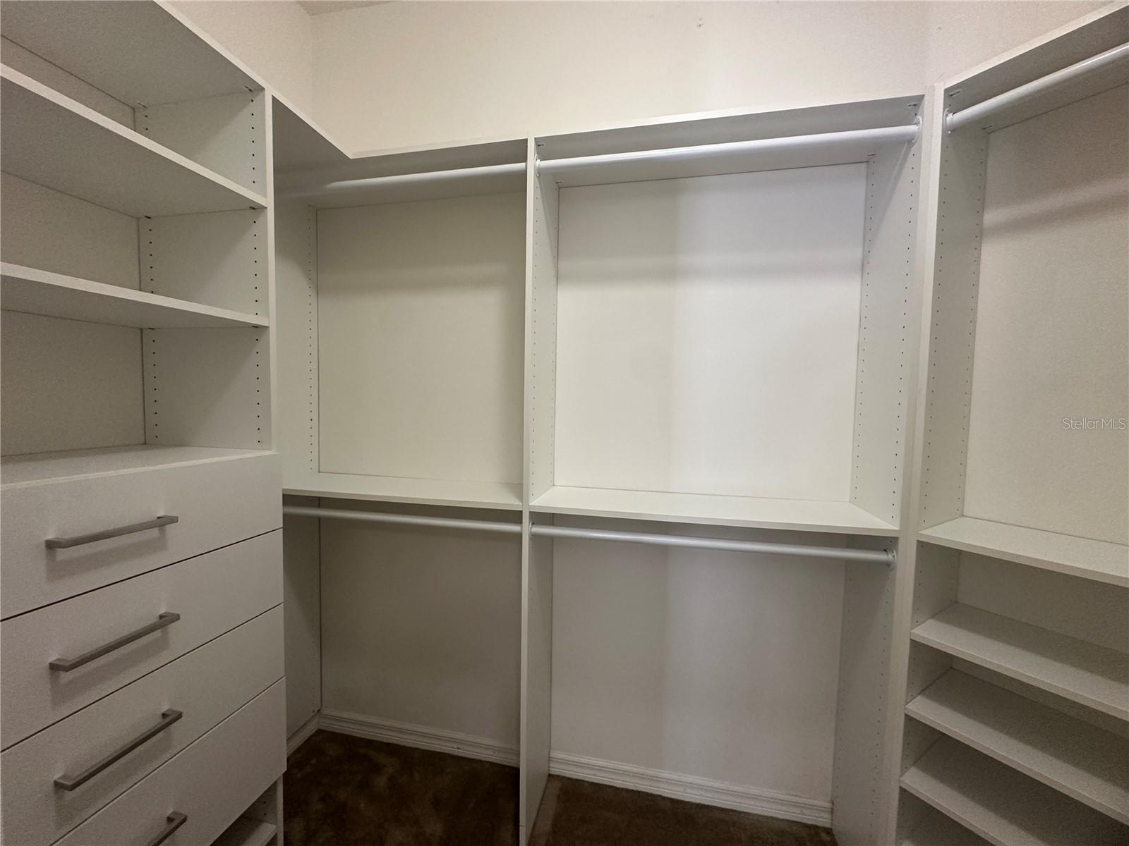 New Closet Shelving in Master Bedroom