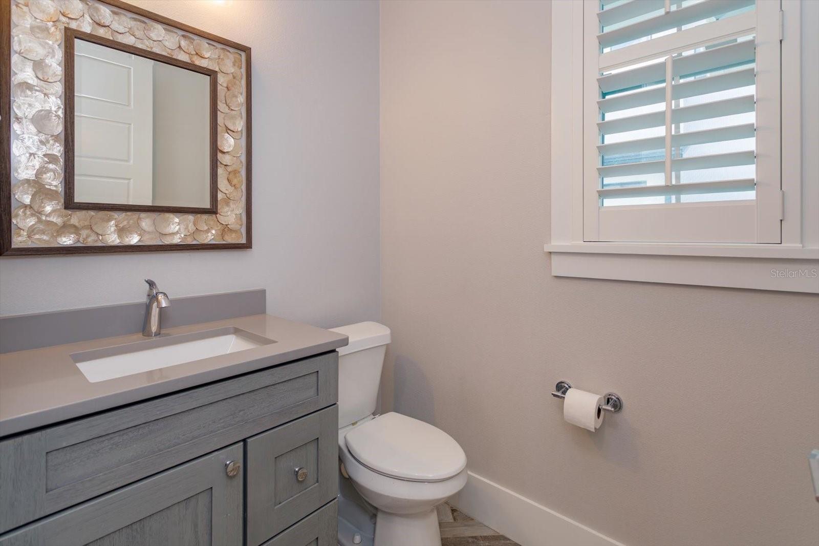 First floor powder bath