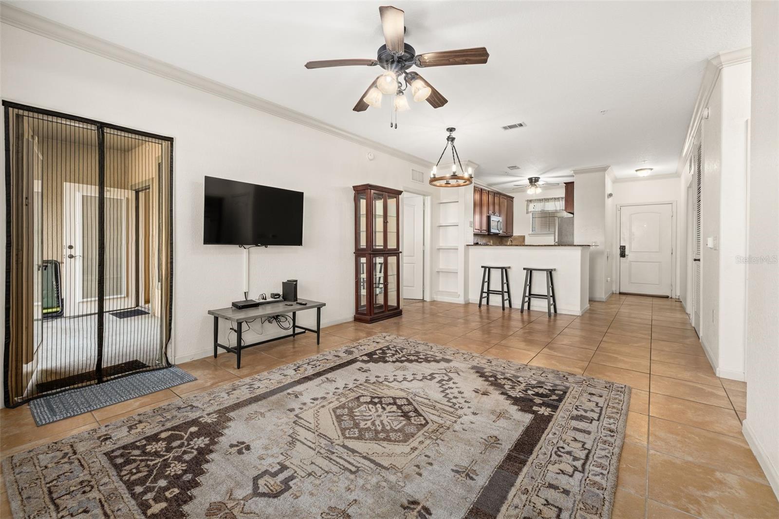 View of the open living space