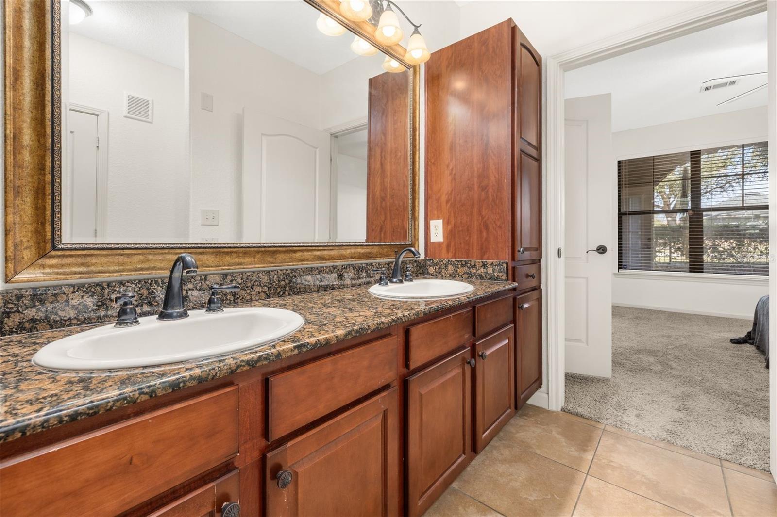 Dual vanity, pantry closet cabinetry