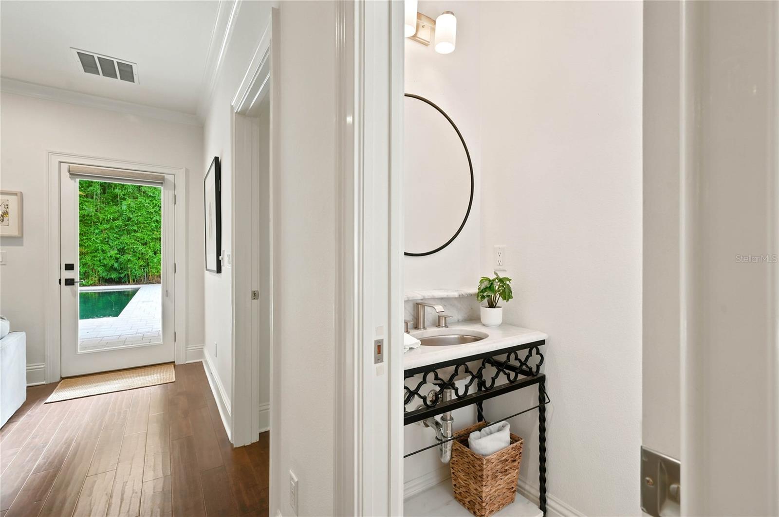 Powder Room off Family Room