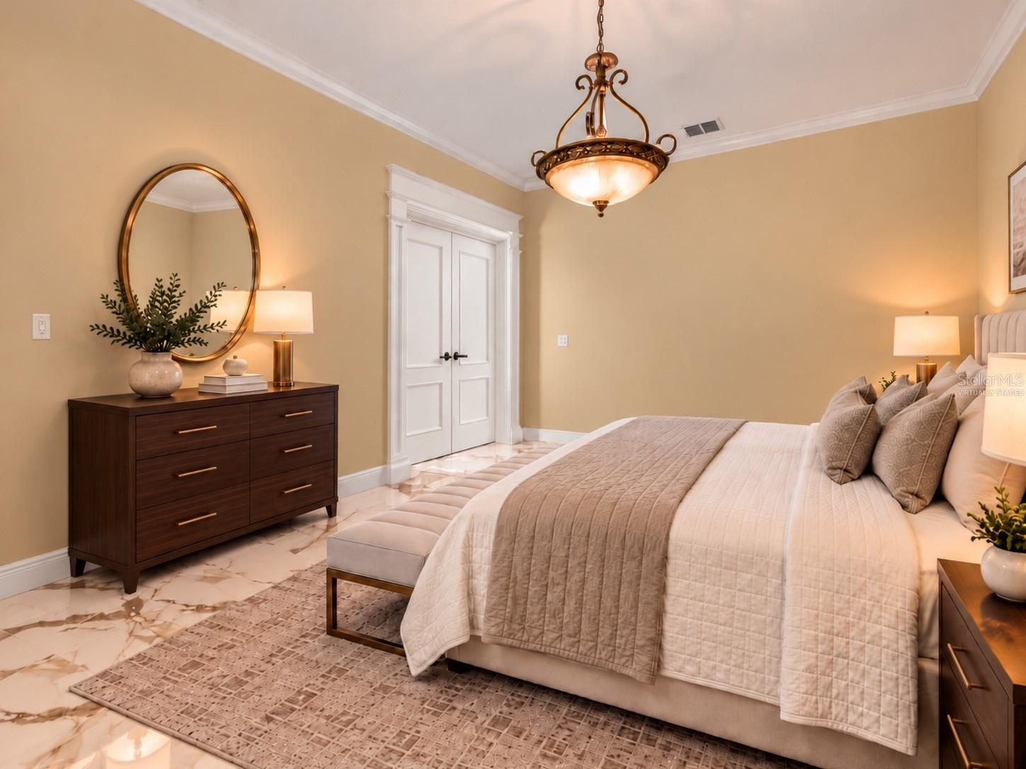 Virtually Staged flex space used as office/4th Bedroom