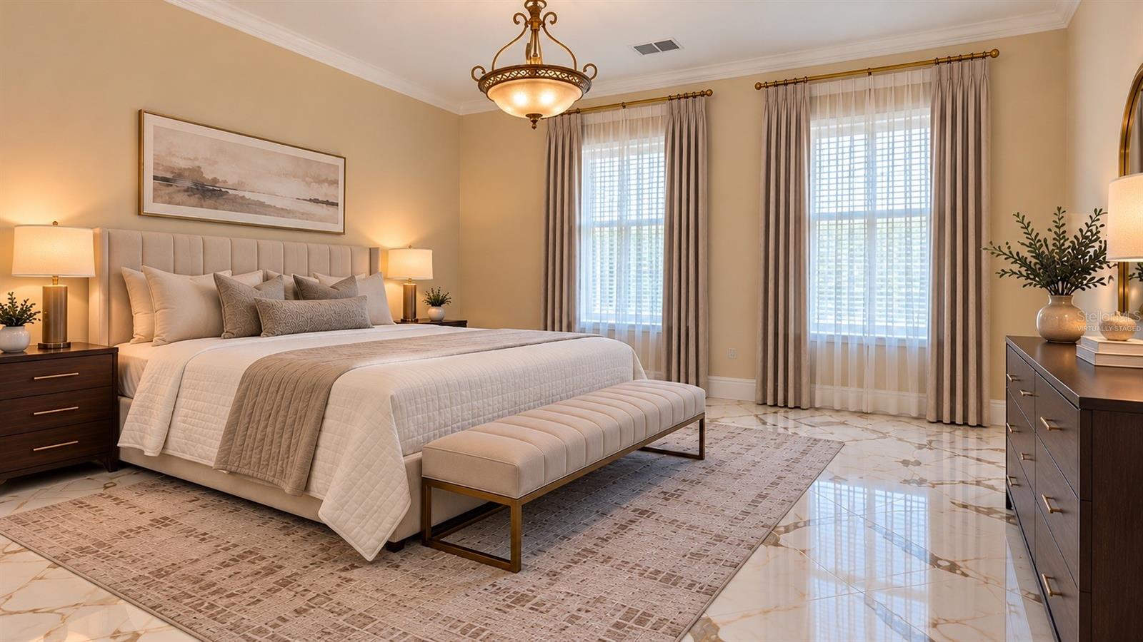 Virtually Staged flex space used as office/4th Bedroom