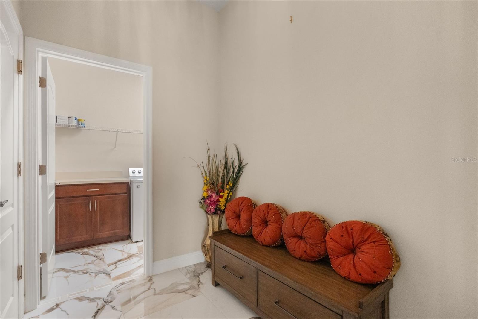 Hallway to laundry and garage