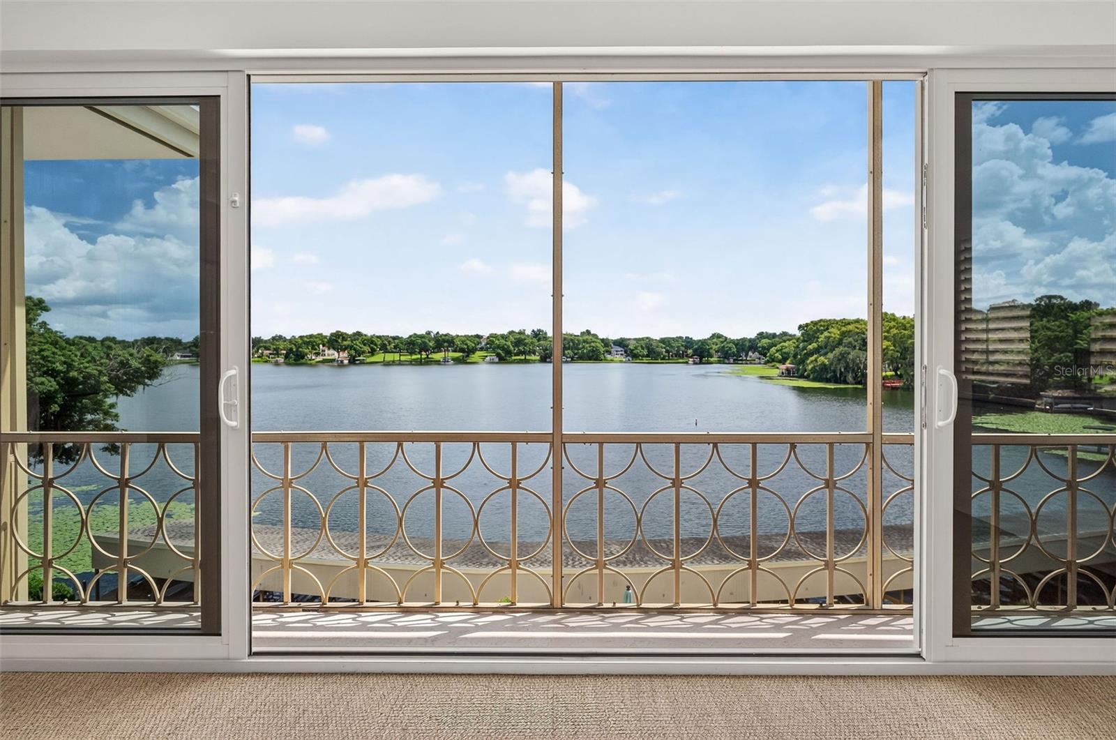 19' of Sliders with direct view of Lake Osceola