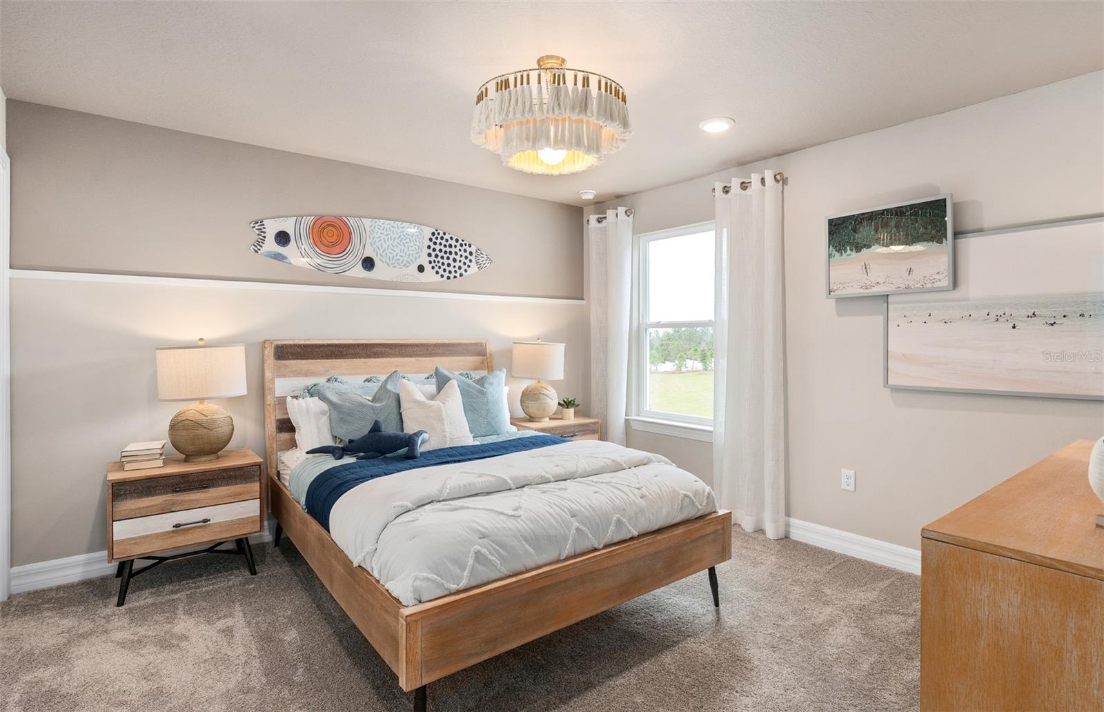 Model Home Design Only. Pictures and furnishings are for illustrative purposes only. Elevations, colors and options may vary. Furniture is for model home staging only.