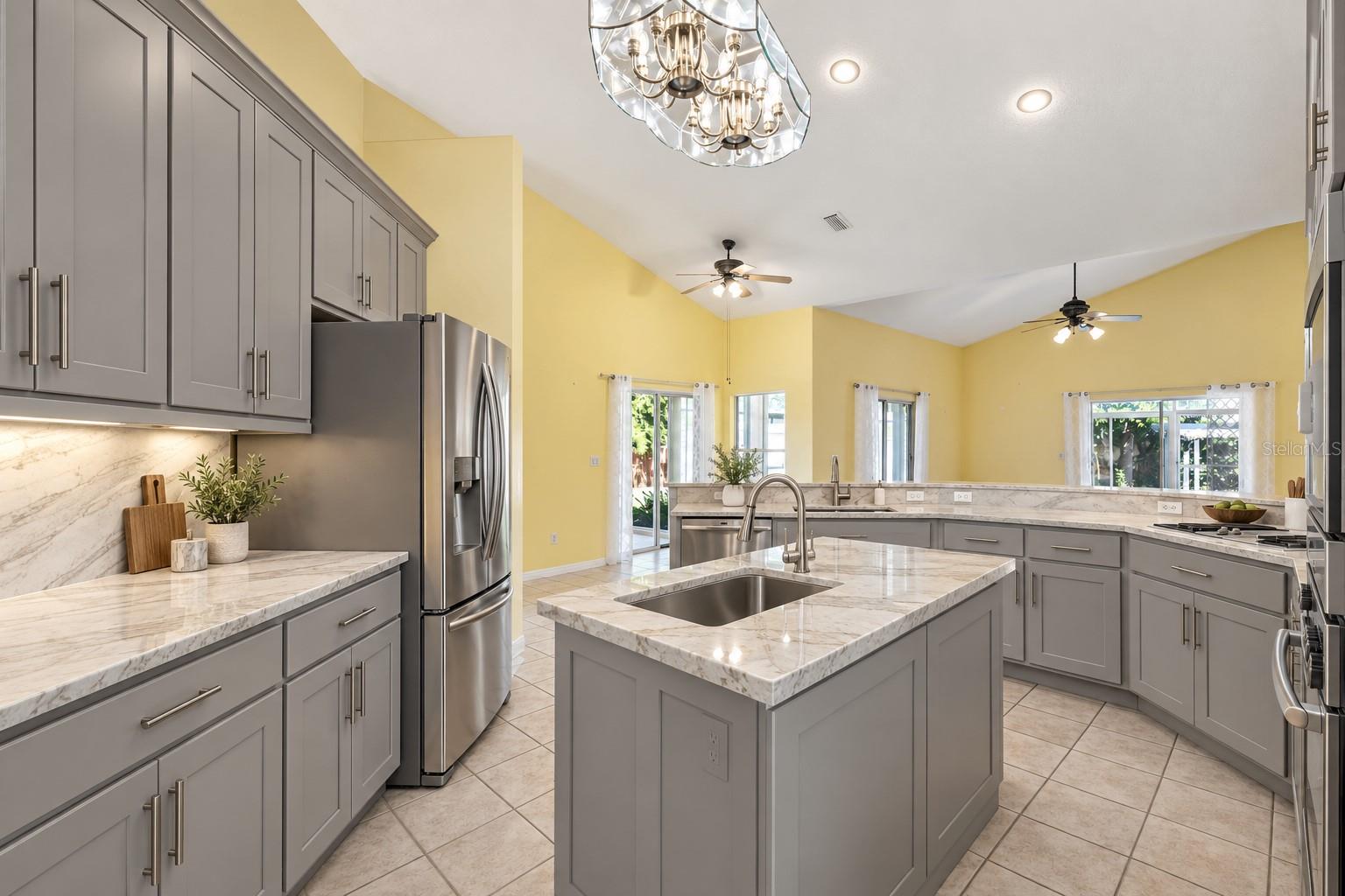 Virtually Changed to show remodel with new counters and painted existing cabinets. Virtually Changed to show remodel with new counters and painted existing cabinets.