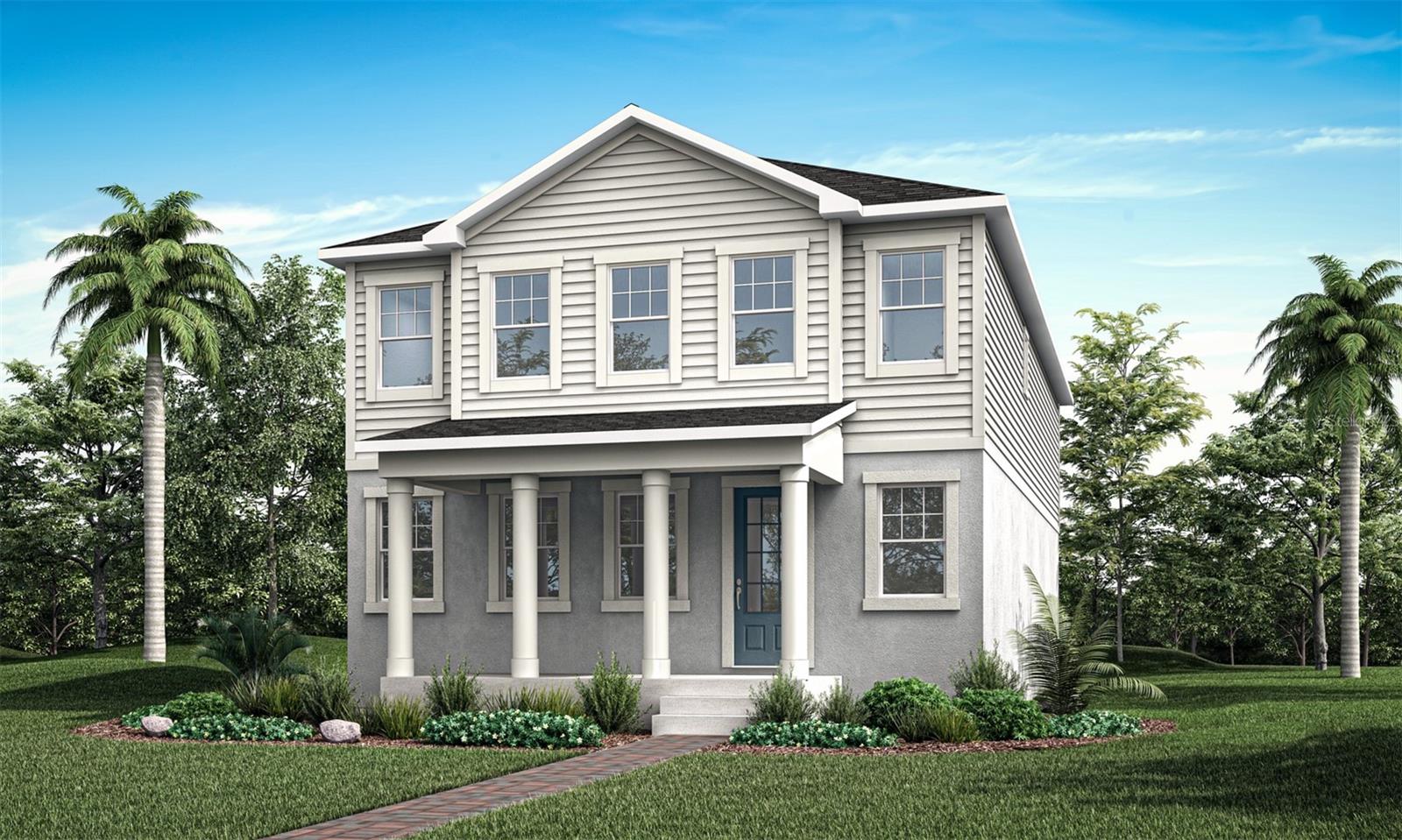 Rainwood - Talquin Floorplan - Colonial Revival Elevation - Architect's Rendering