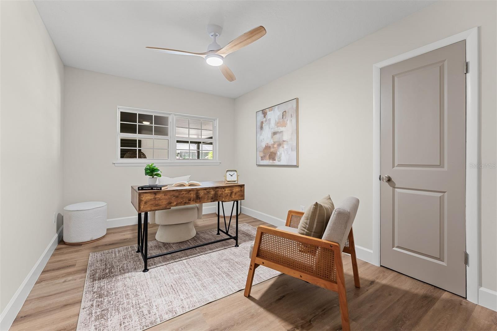 Bedroom 2 staged as office