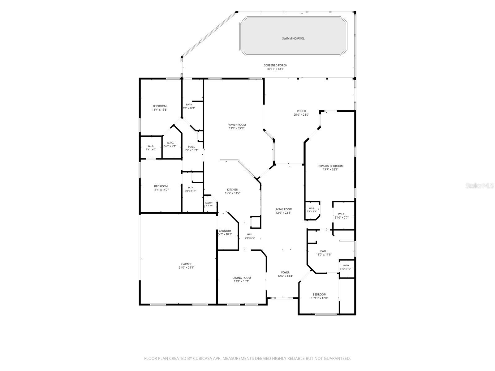 Split bedroom floor plan