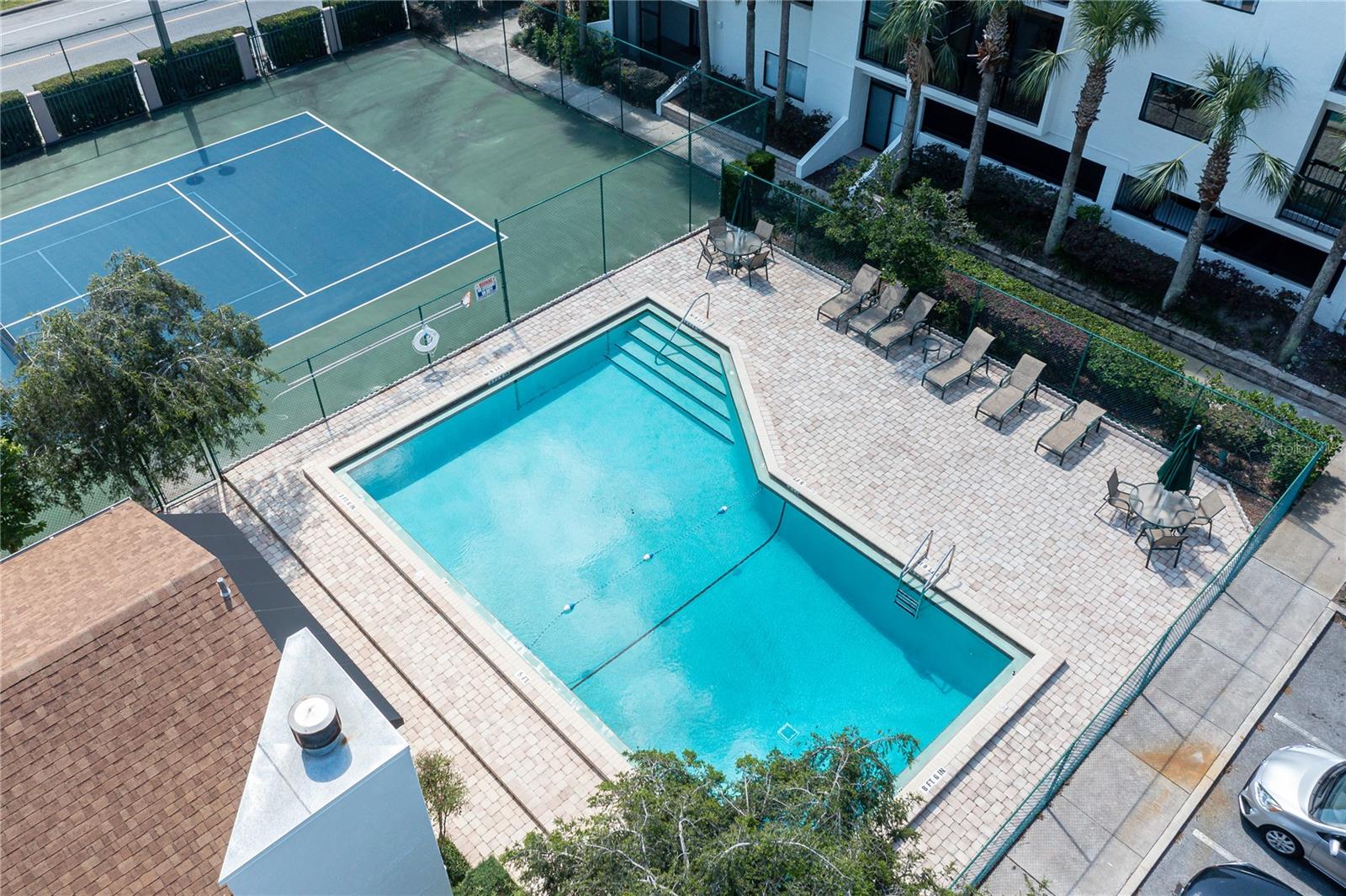Tennis Court and Pool