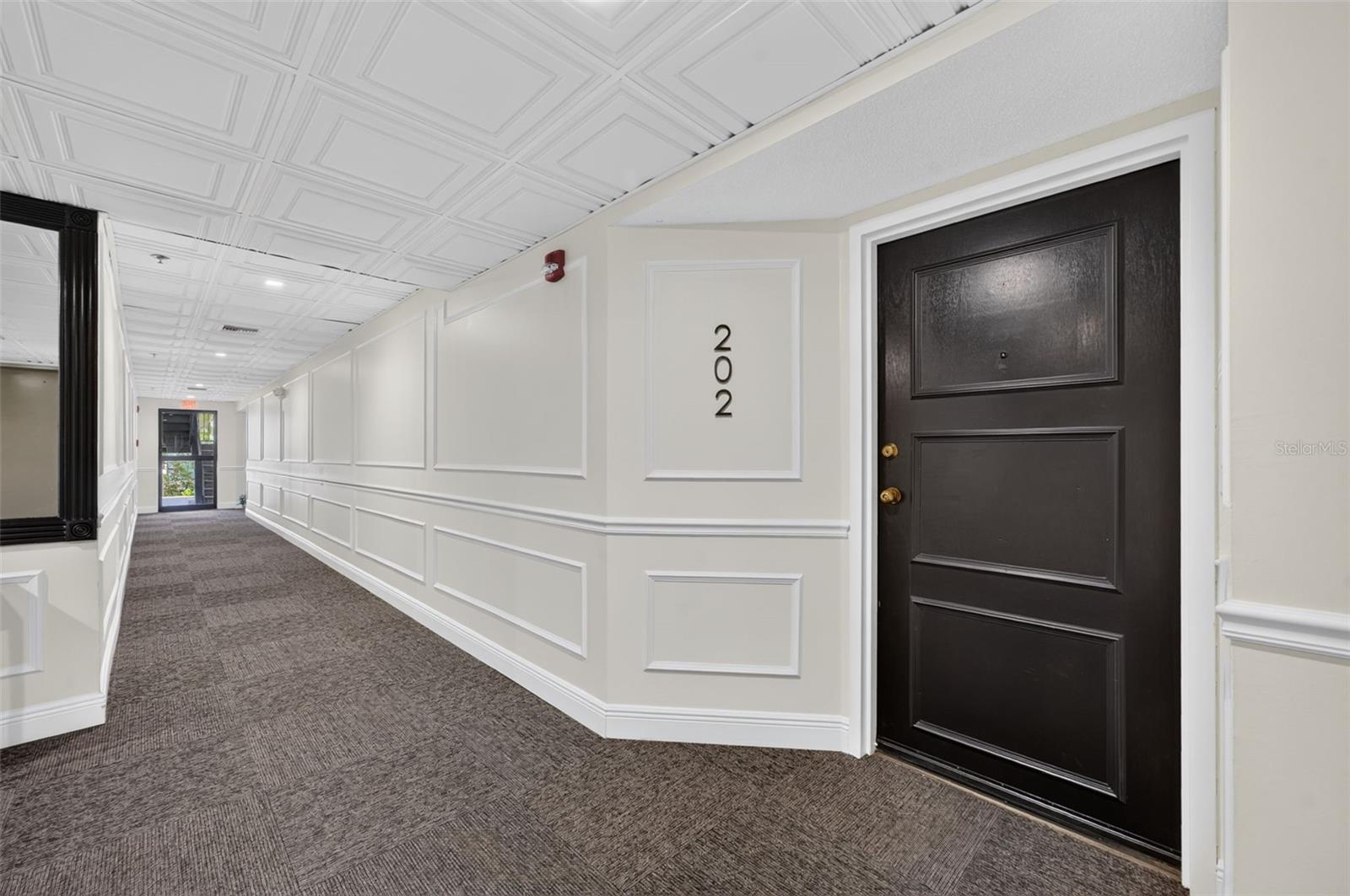 Hallway and Entryway to Unit #202