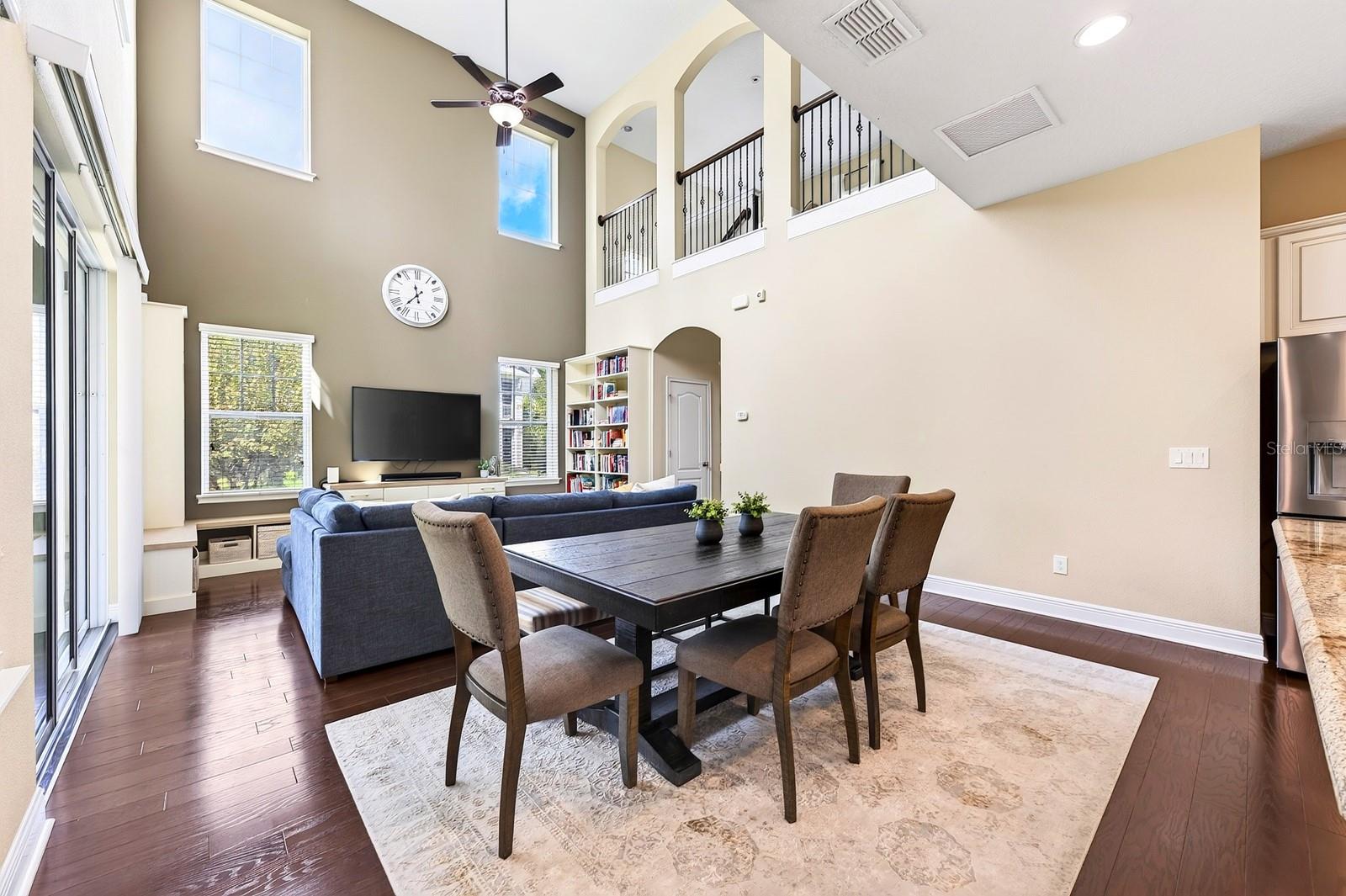 Soaring ceilings allow the naturual light to pour in.