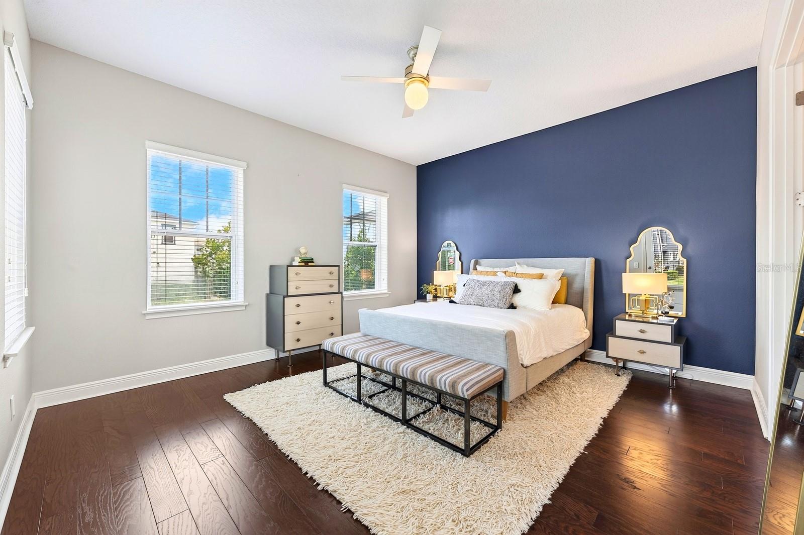 Light and bright main floor primary suite.