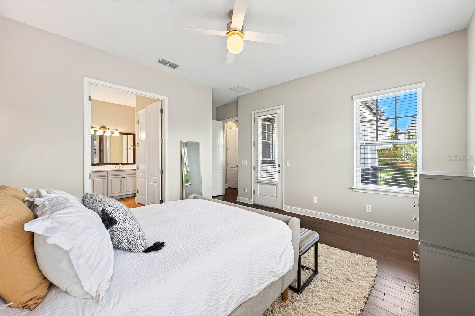 Light and bright main floor primary suite.