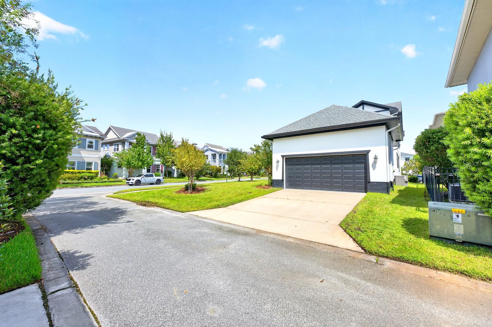 2-car rear facing garage.