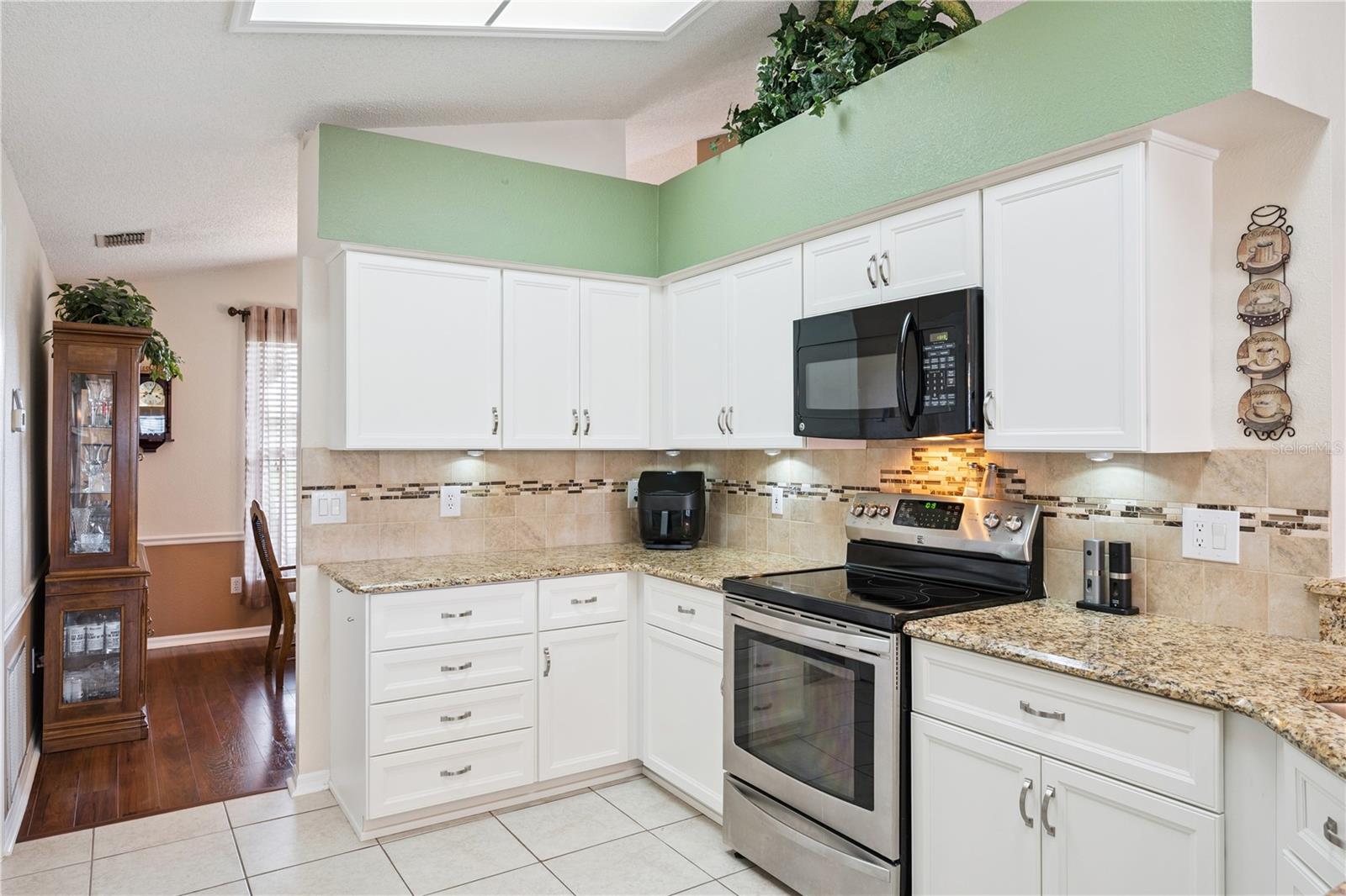 Freshly updated kitchen with stainless appliances